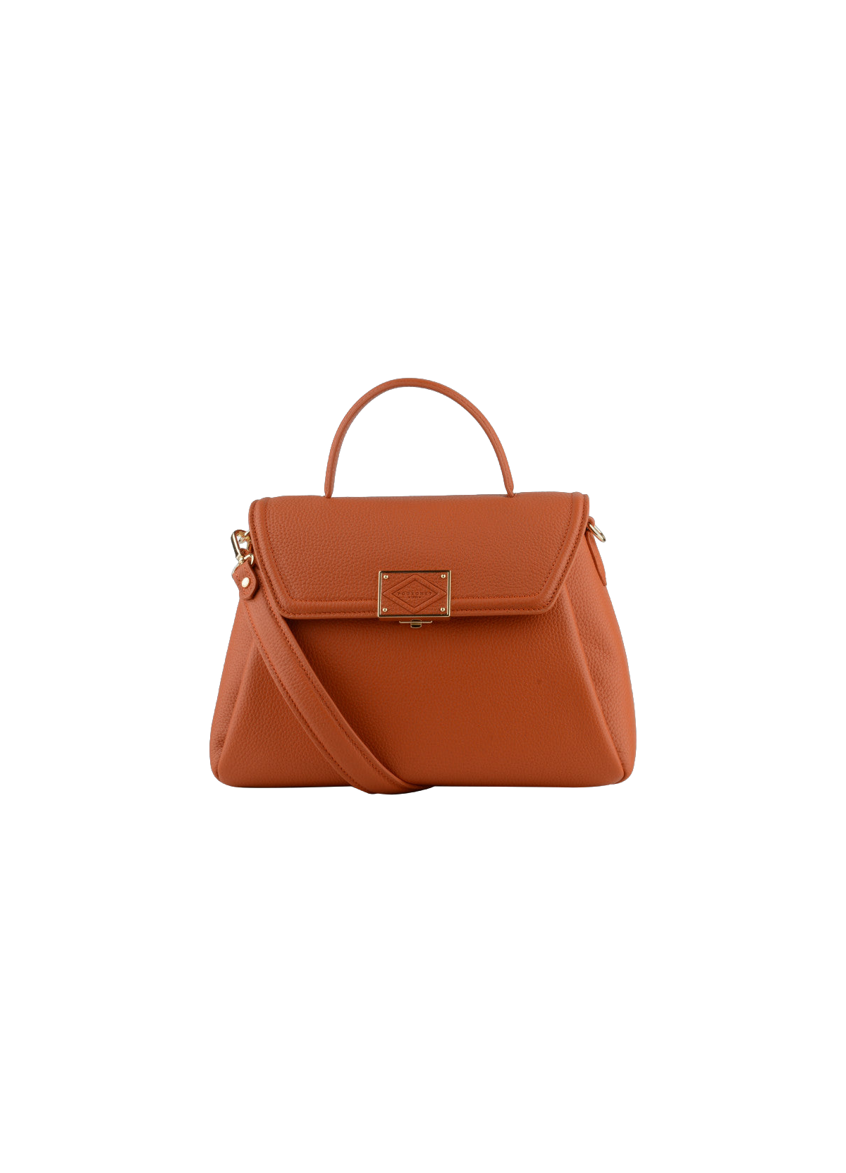 Carat | Sac à main PM en cuir de vachette POURCHET Orange