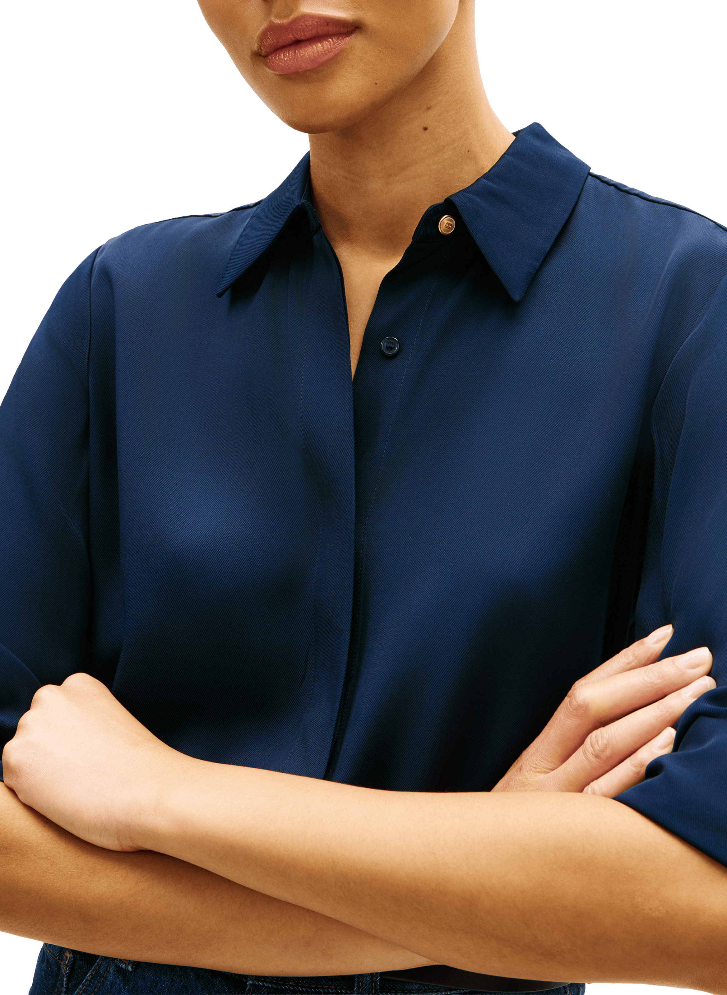 Printed straight shirt TOMMY HILFIGER Blue