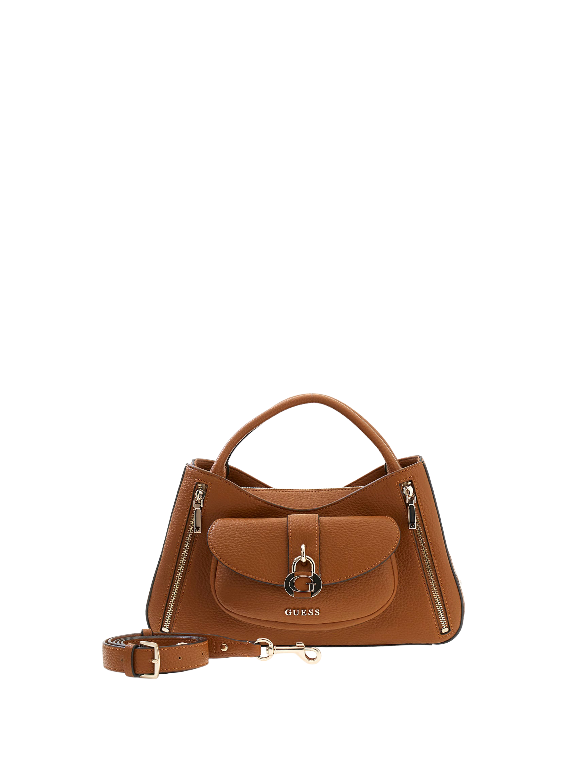 Borsa a mano Jessa con logo GUESS Marrone