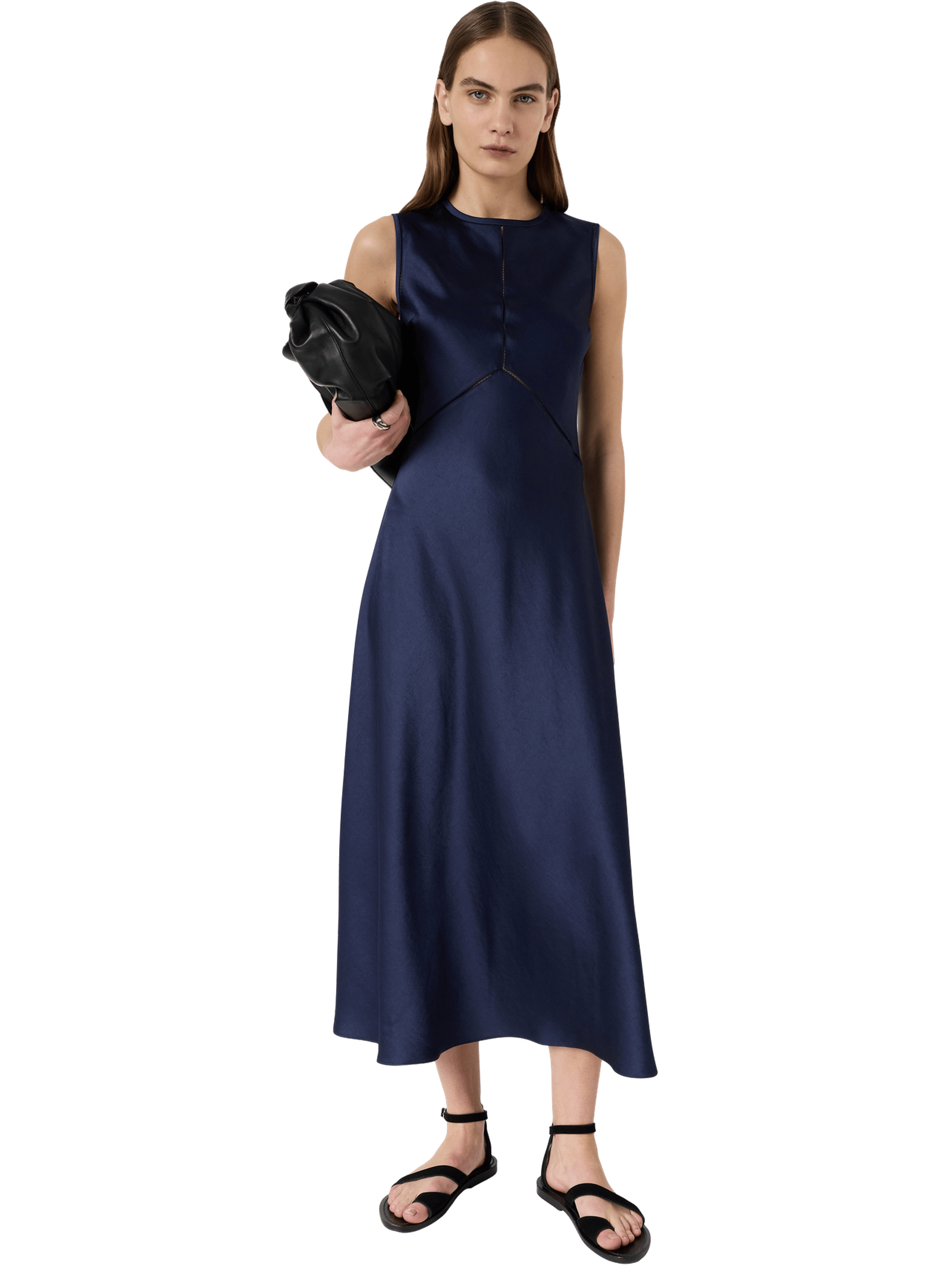 Robe longue en satin - raida GERARD DAREL Bleu