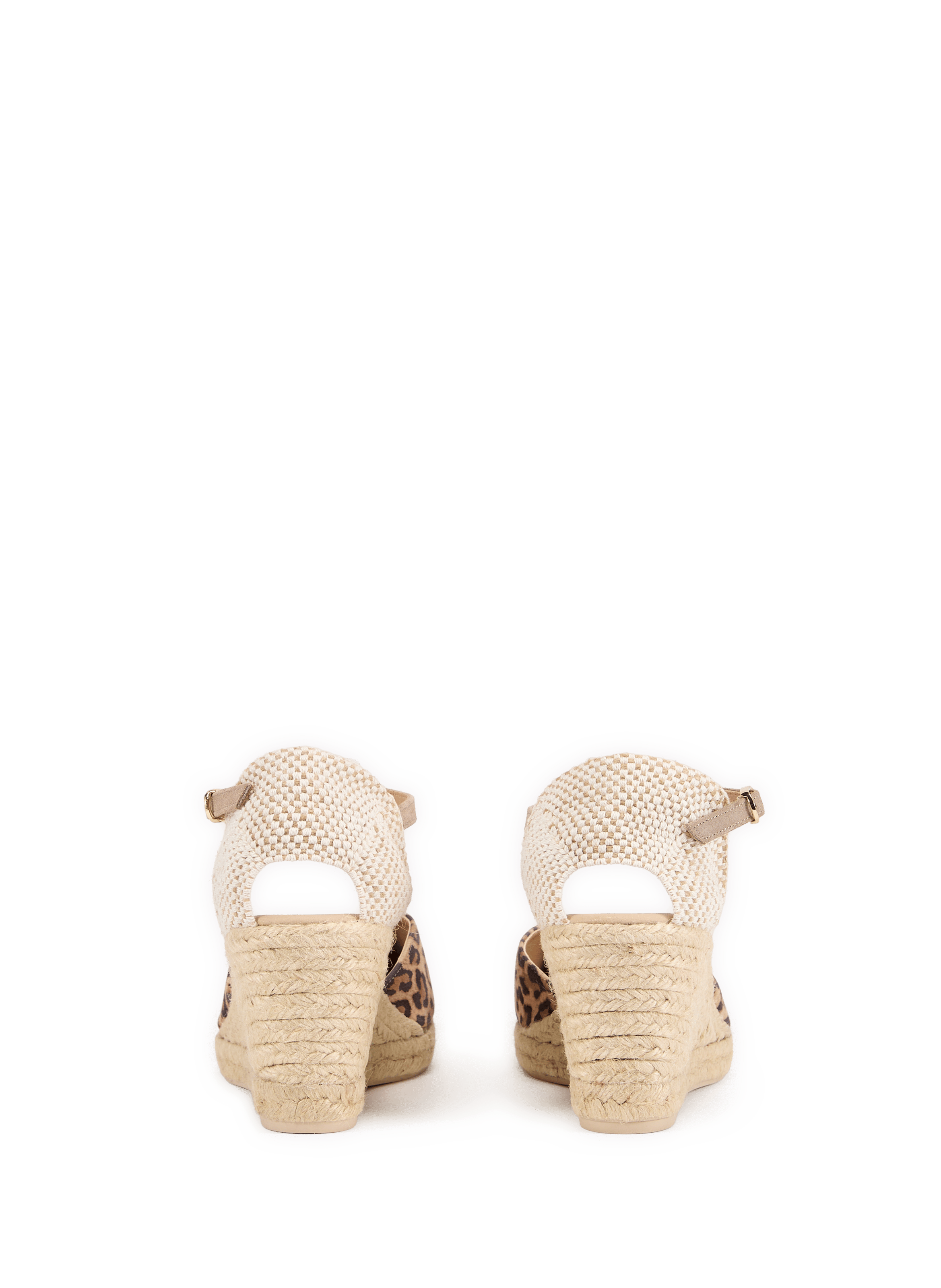 Gelsa wedge heel sandals in mixed leather GEOX Beige