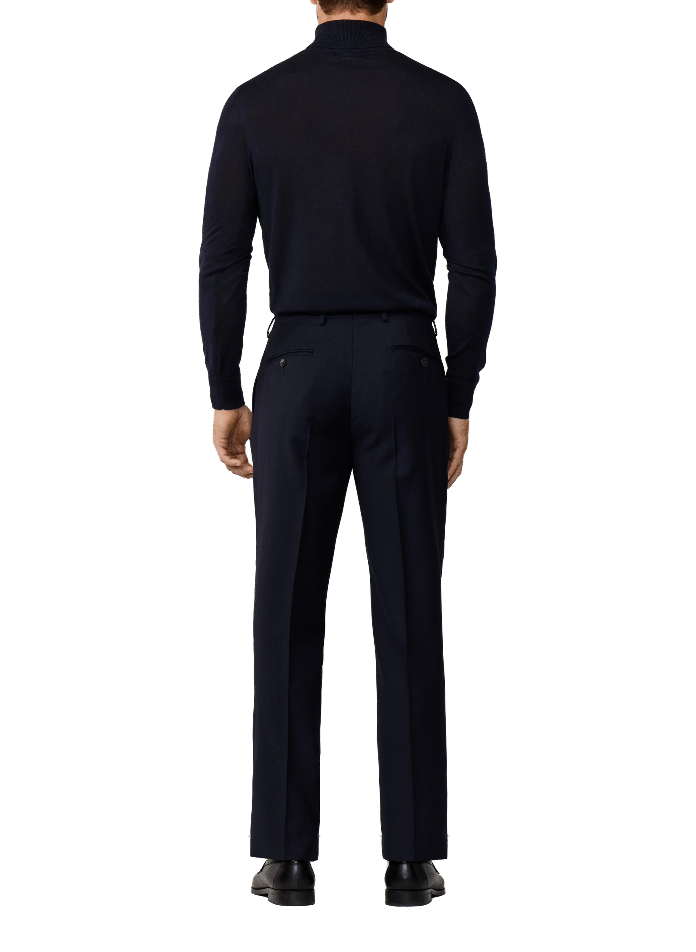 Pantalon de costume ajusté en laine HACKETT Bleu