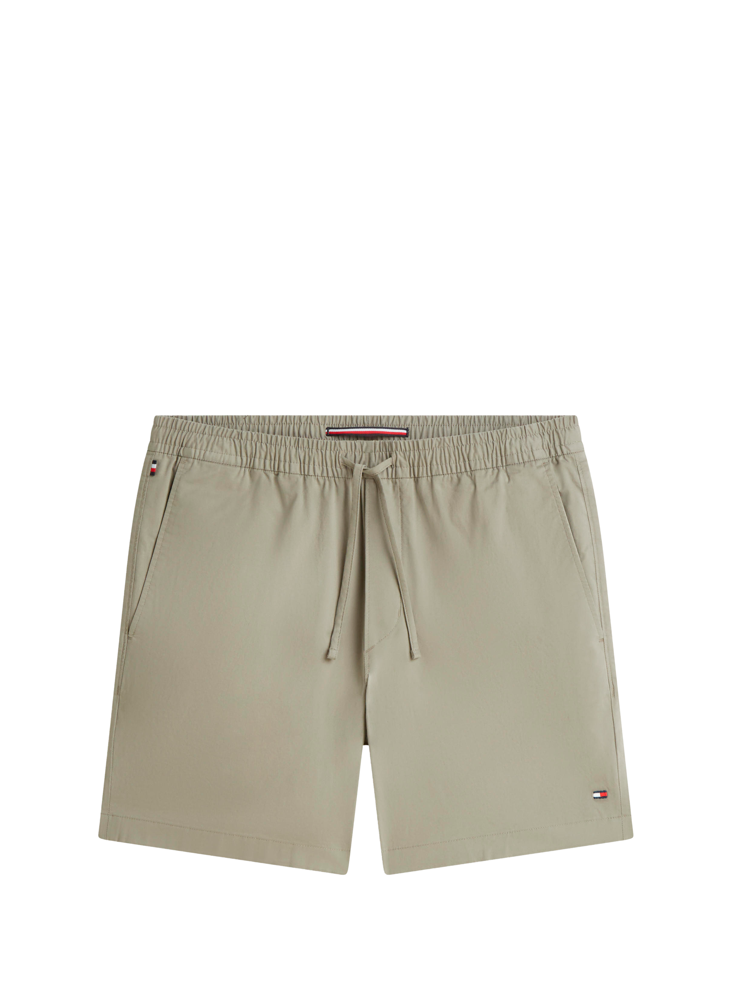 Short droit Dover à logo en coton mélangé TOMMY HILFIGER Gris