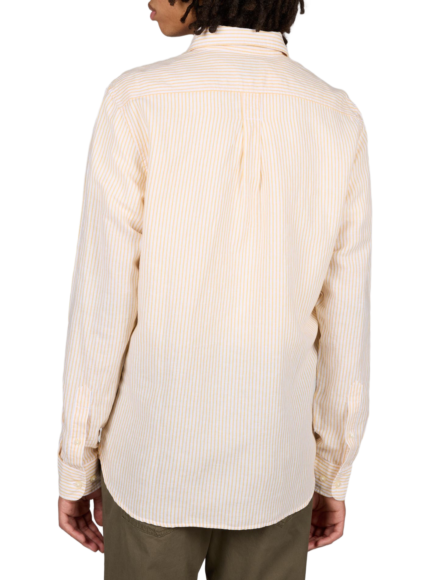 Straight Striped Shirt in Cotton and Linen TIMBERLAND Yellow