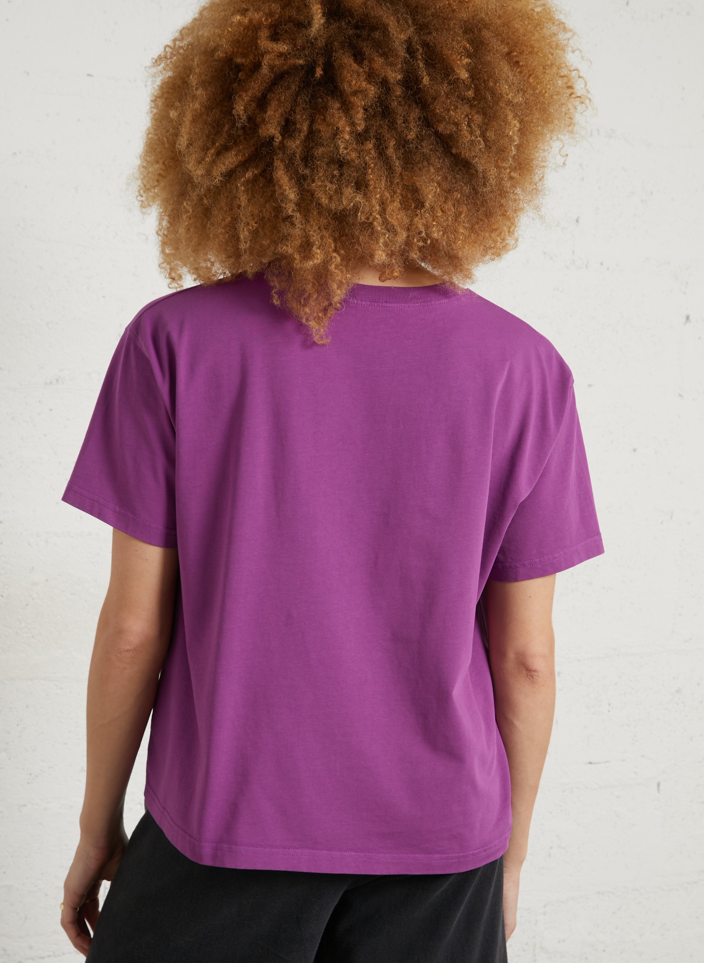Tee-shirt ample col rond en coton fizvalley AMERICAN VINTAGE Violet