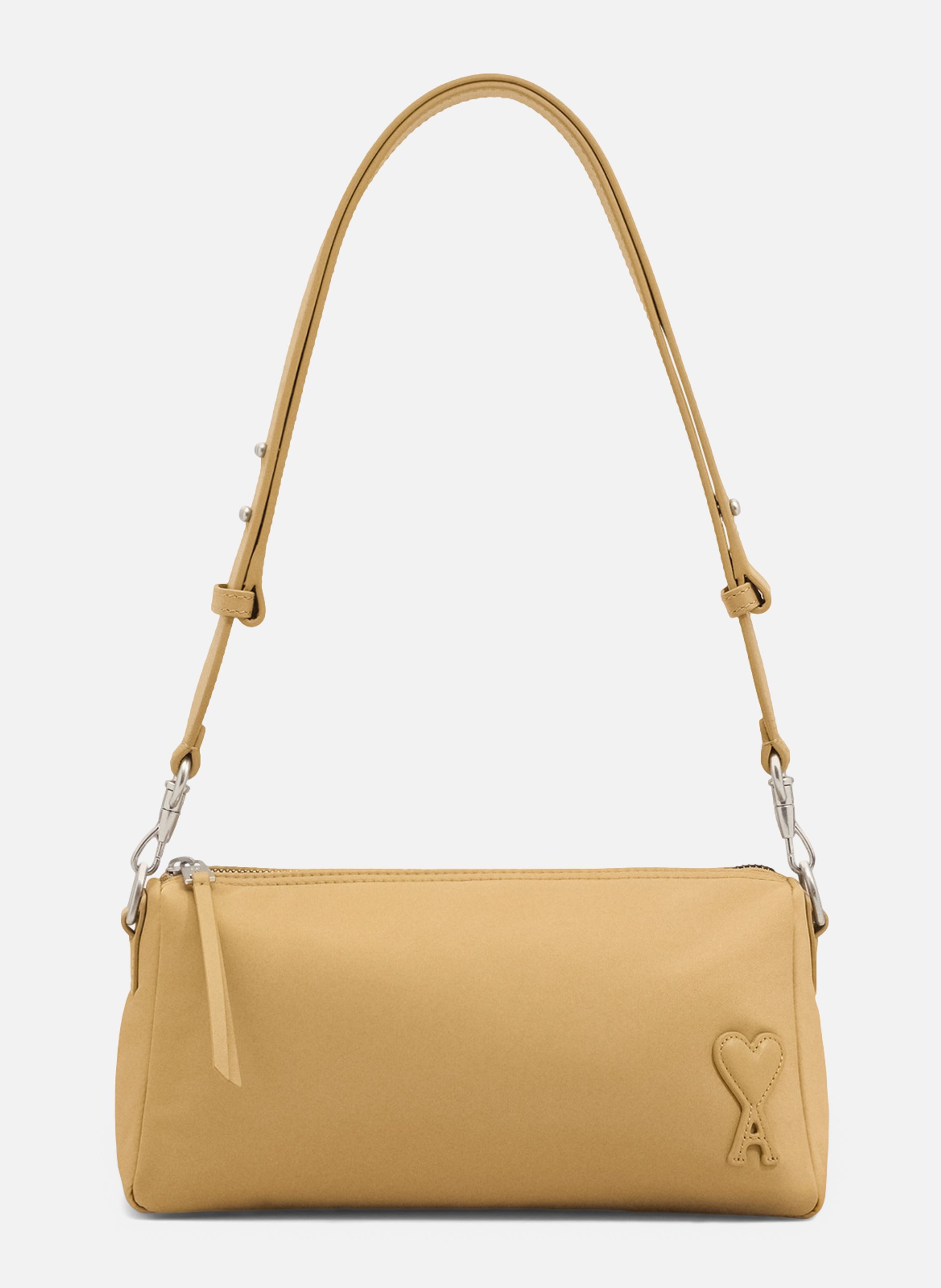 Sac marcel en nylon ouatiné unisexe BeigeAMI PARIS
