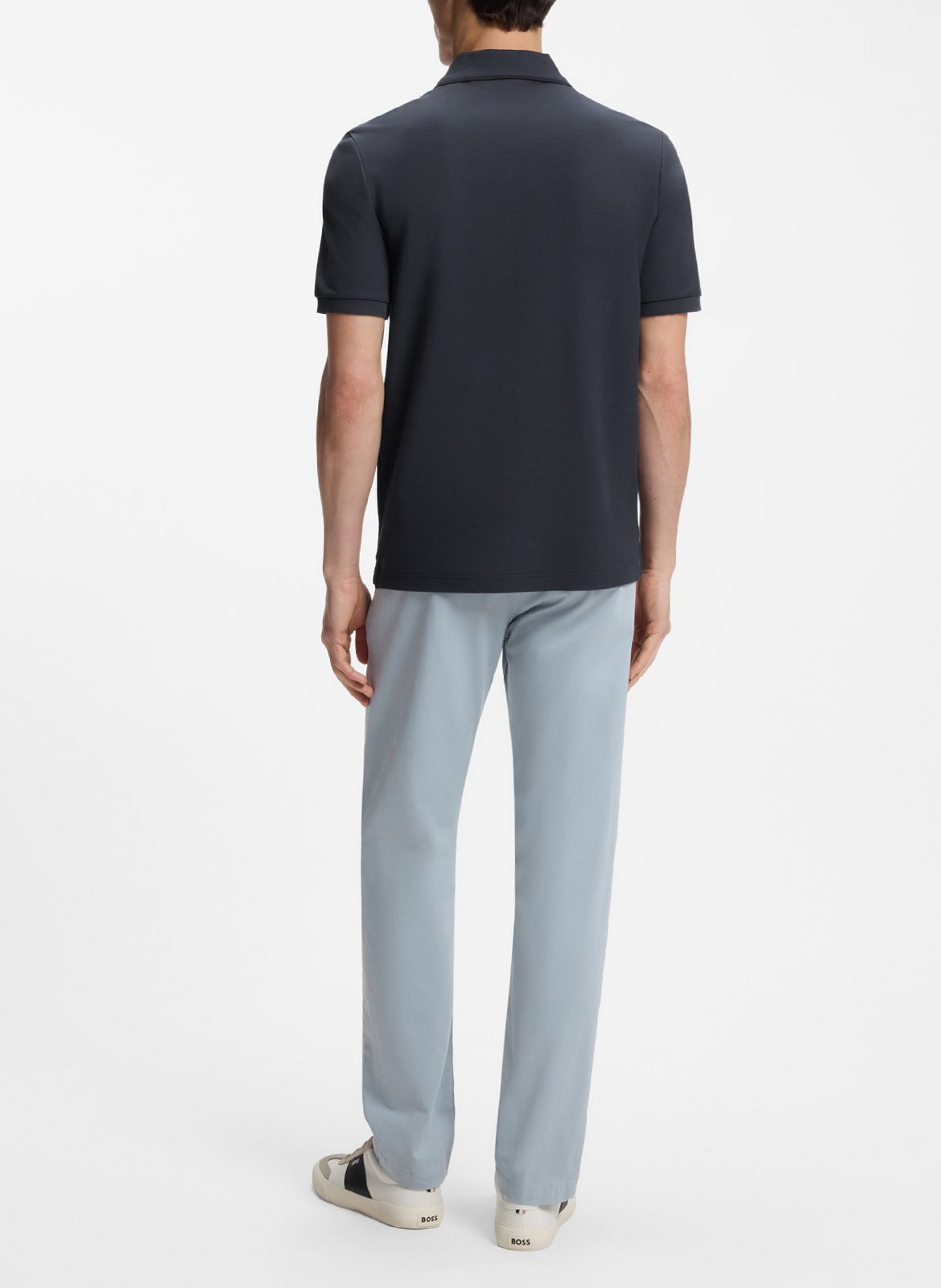 Polo regular-fit en coton BOSS Bleu