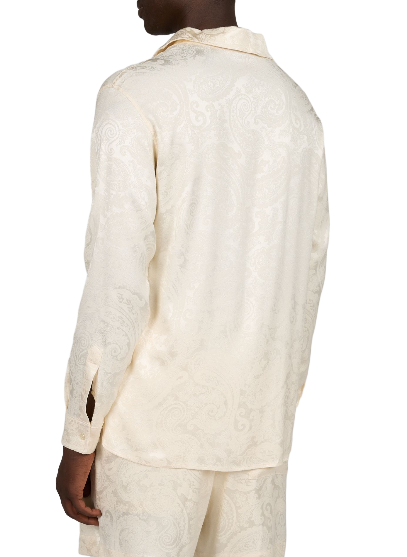 Long-sleeved Paisley Jacquard Shirt DROLE DE MONSIEUR Beige