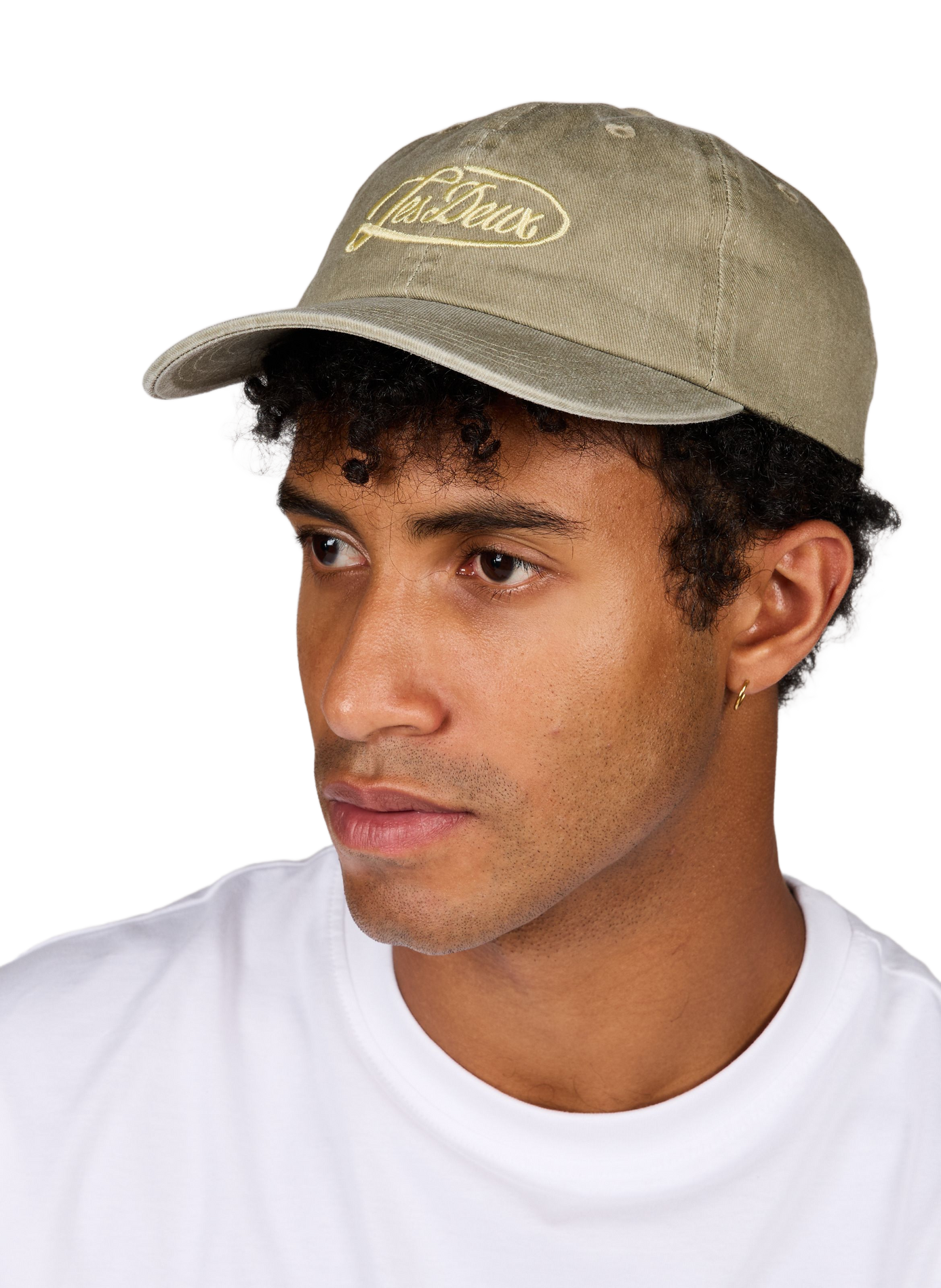 Embroidered cotton baseball cap LES DEUX Beige
