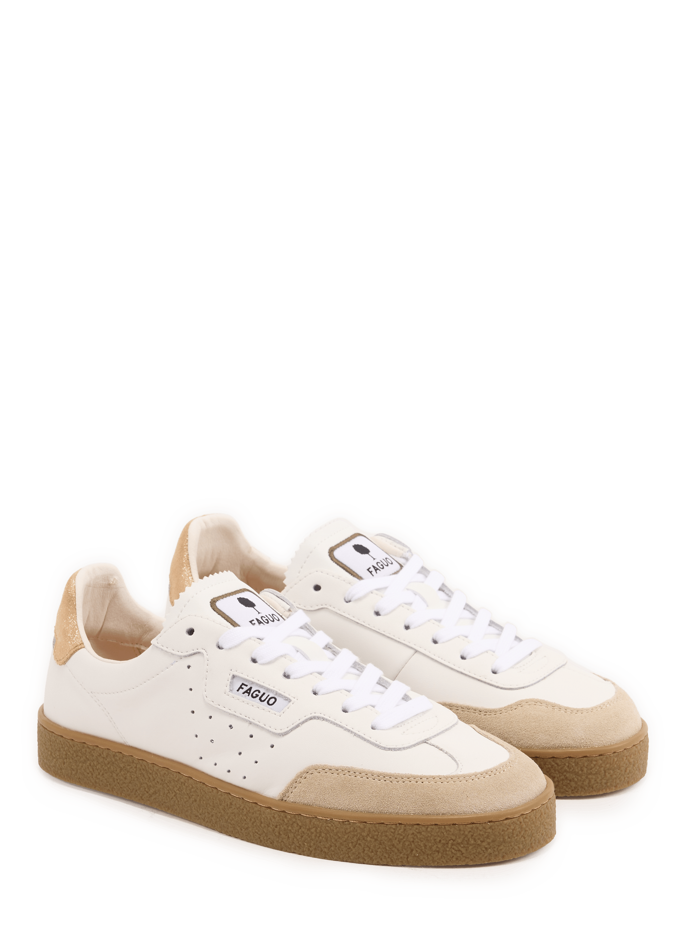 Sneakers Lumbo in gemengd runderleer FAGUO Beige