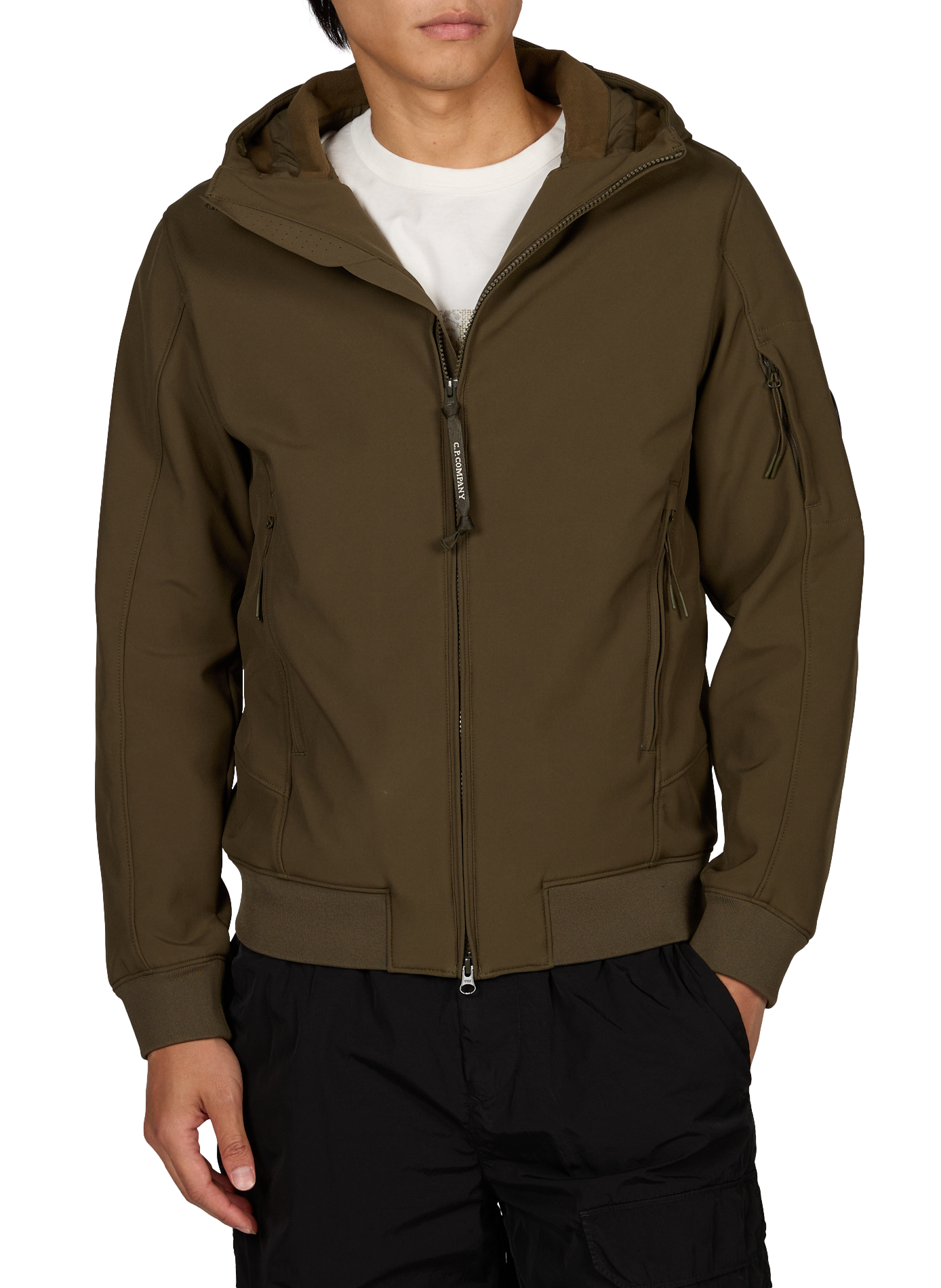 Blouson col montant à capuche CP COMPANY Kaki
