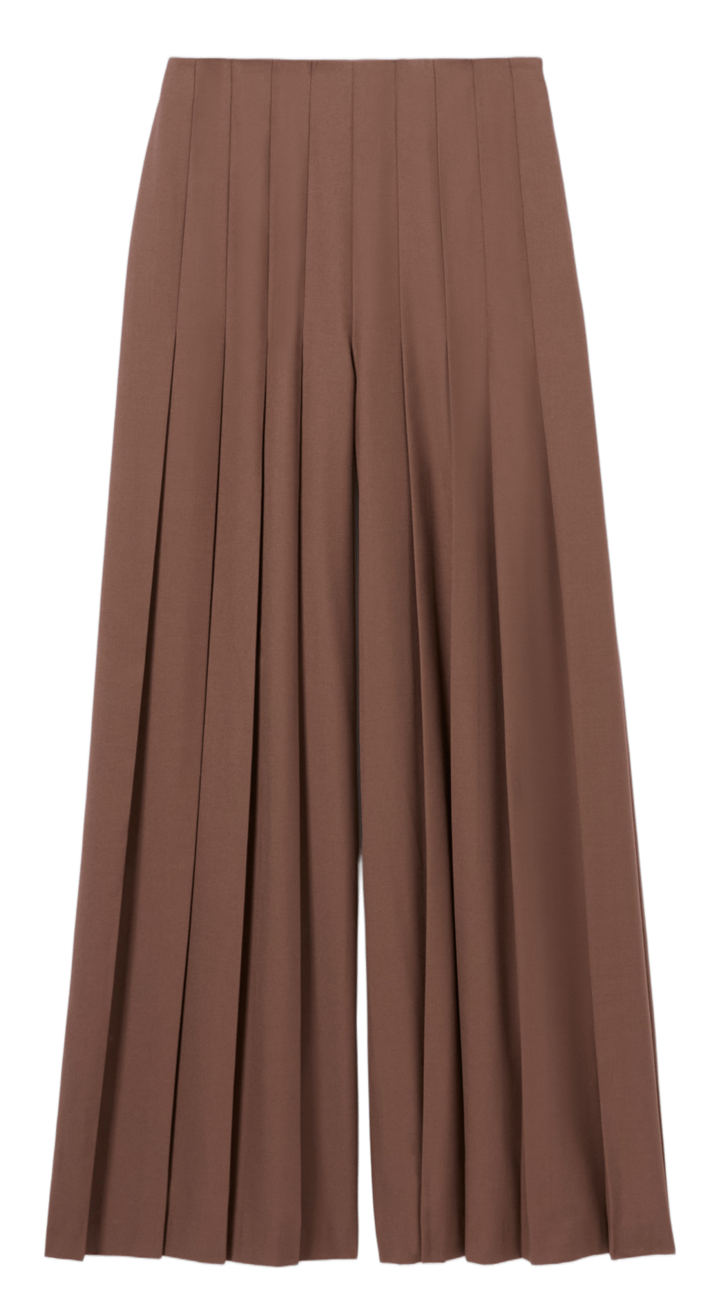 Pantalon large taille haute plissé CLAUDIE PIERLOT Marron