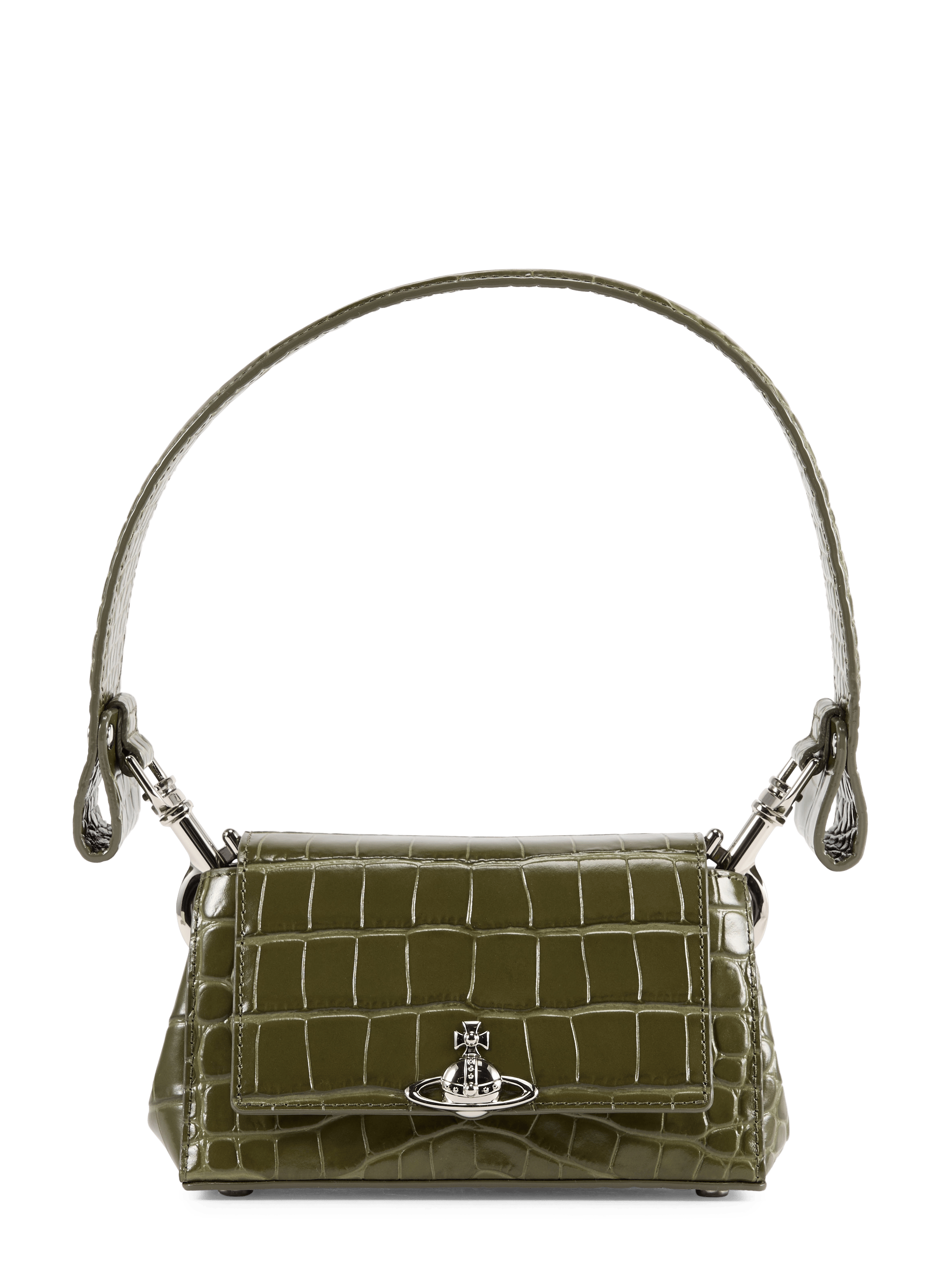 Kleine Hazel-handtas van krokodillenleerlook VIVIENNE WESTWOOD Groen