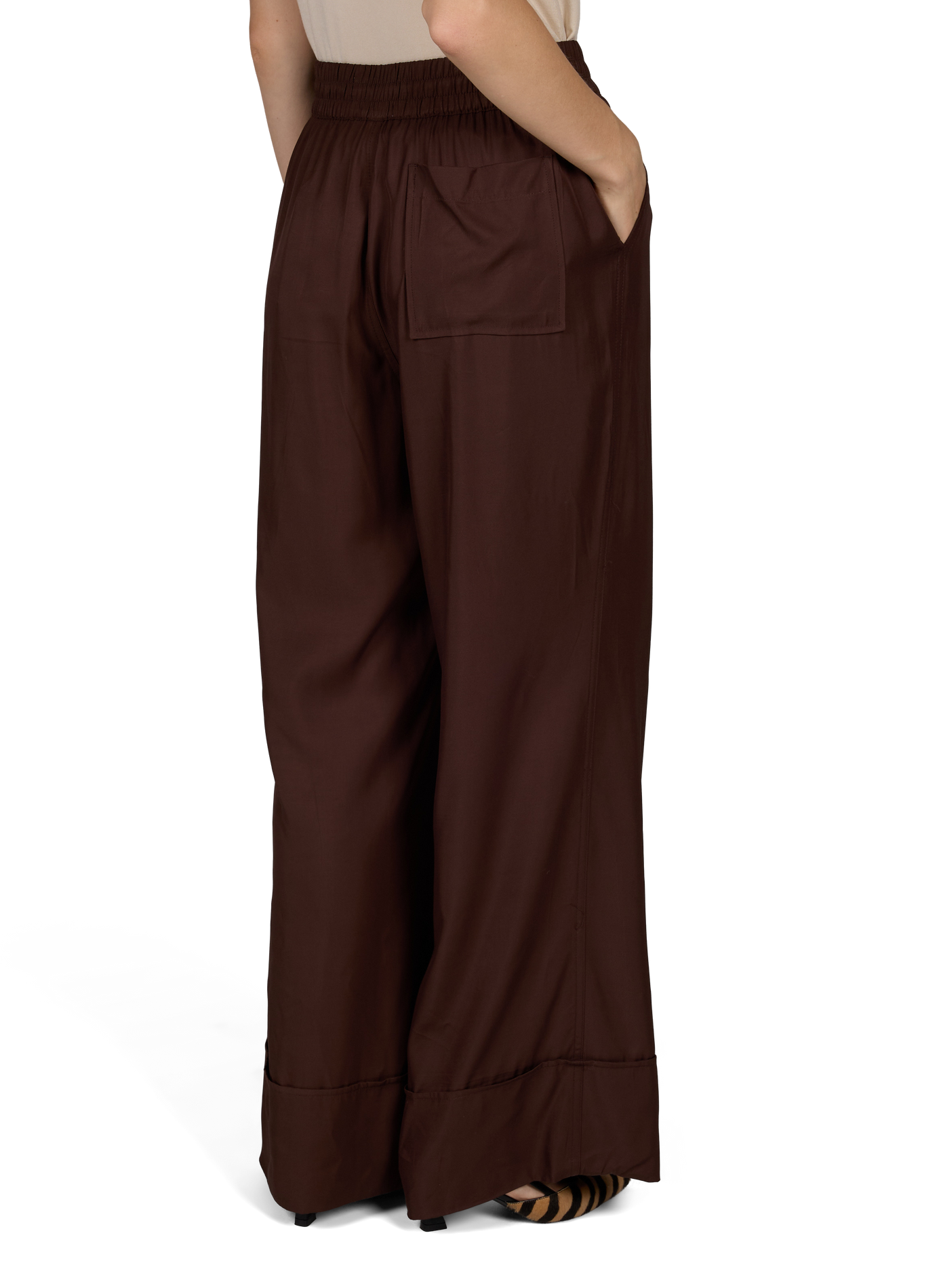 Weite Baumwollhose ROUGE EDIT Braun