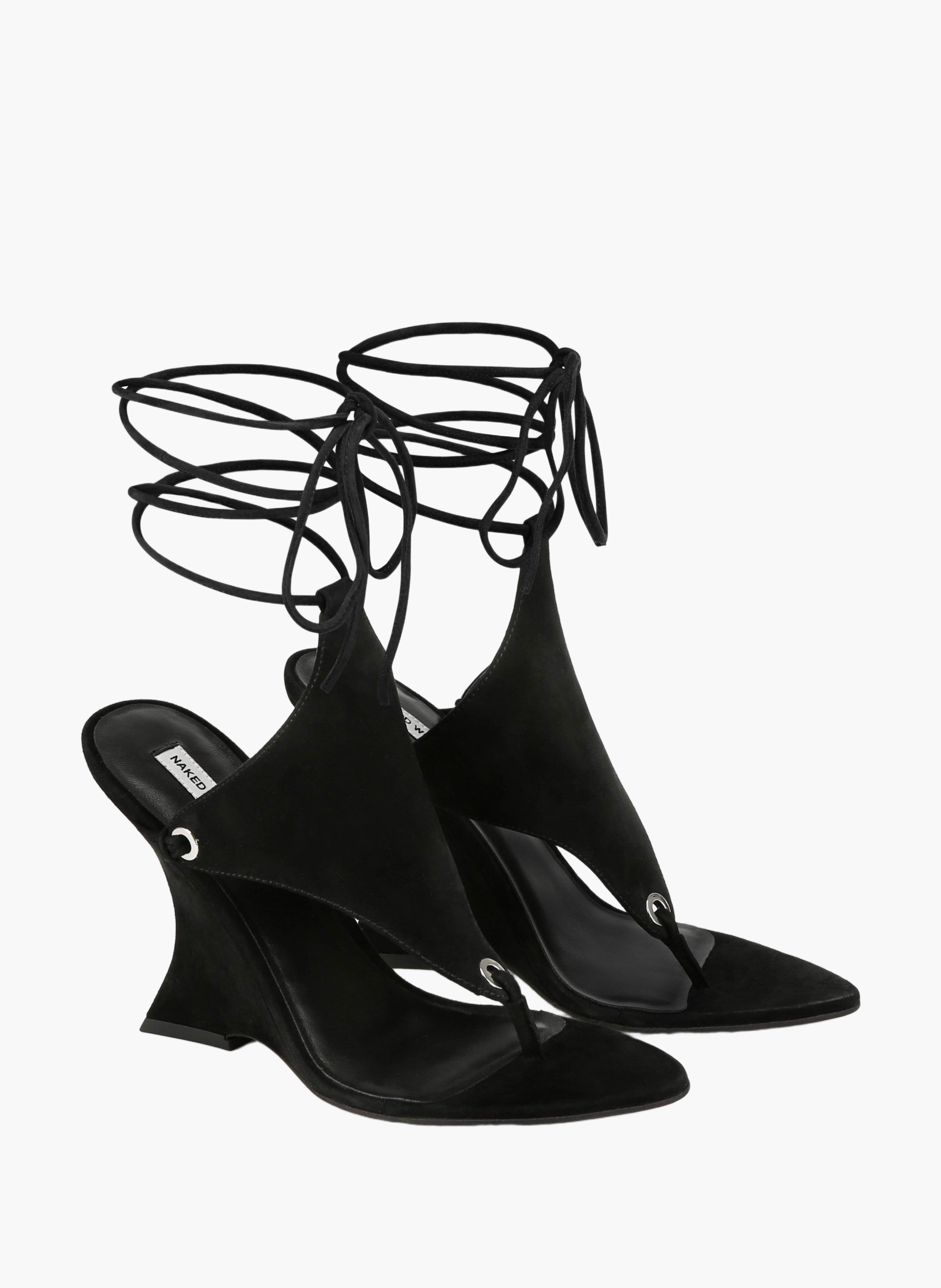 Rampage-High-Heels aus Wildleder NAKED WOLFE Schwarz