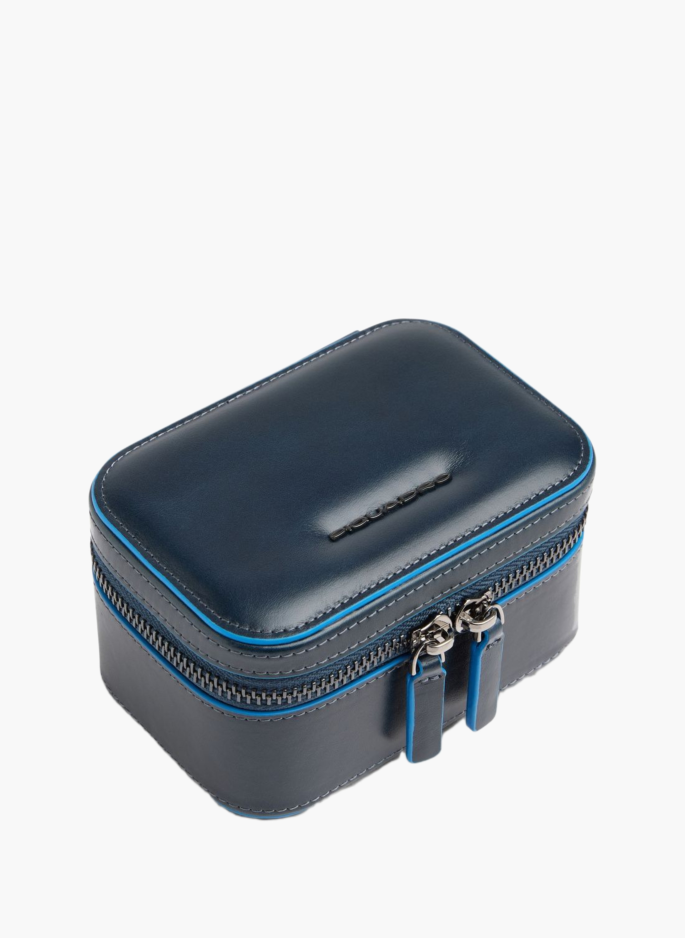 Étui à montres de voyage en cuir PIQUADRO Bleu