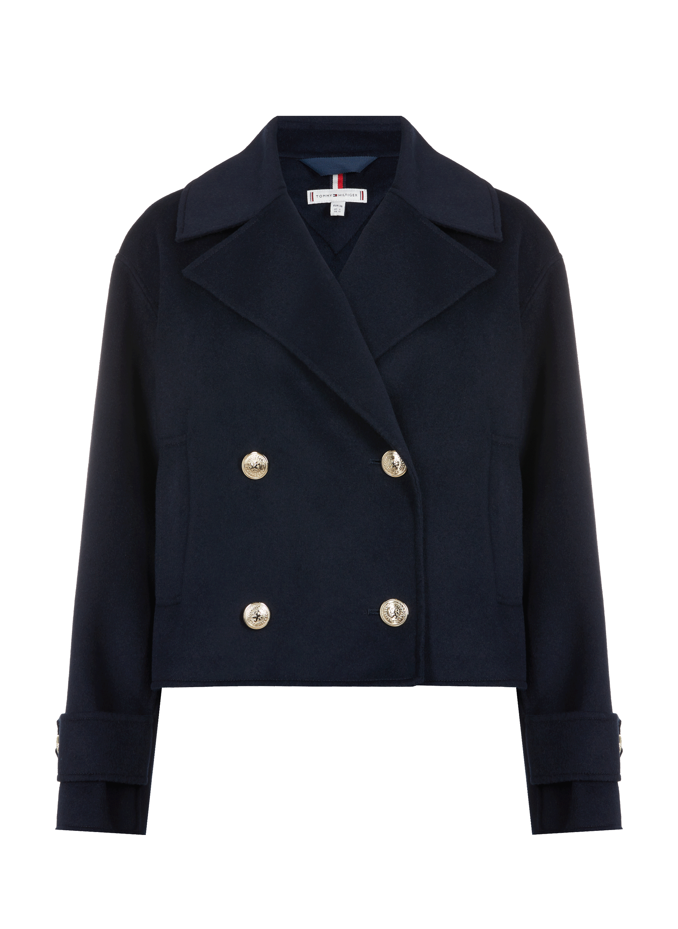 Caban croisé en laine mélangé