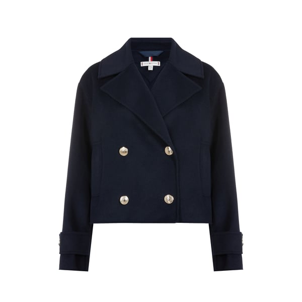 Caban croisé en laine mélangé