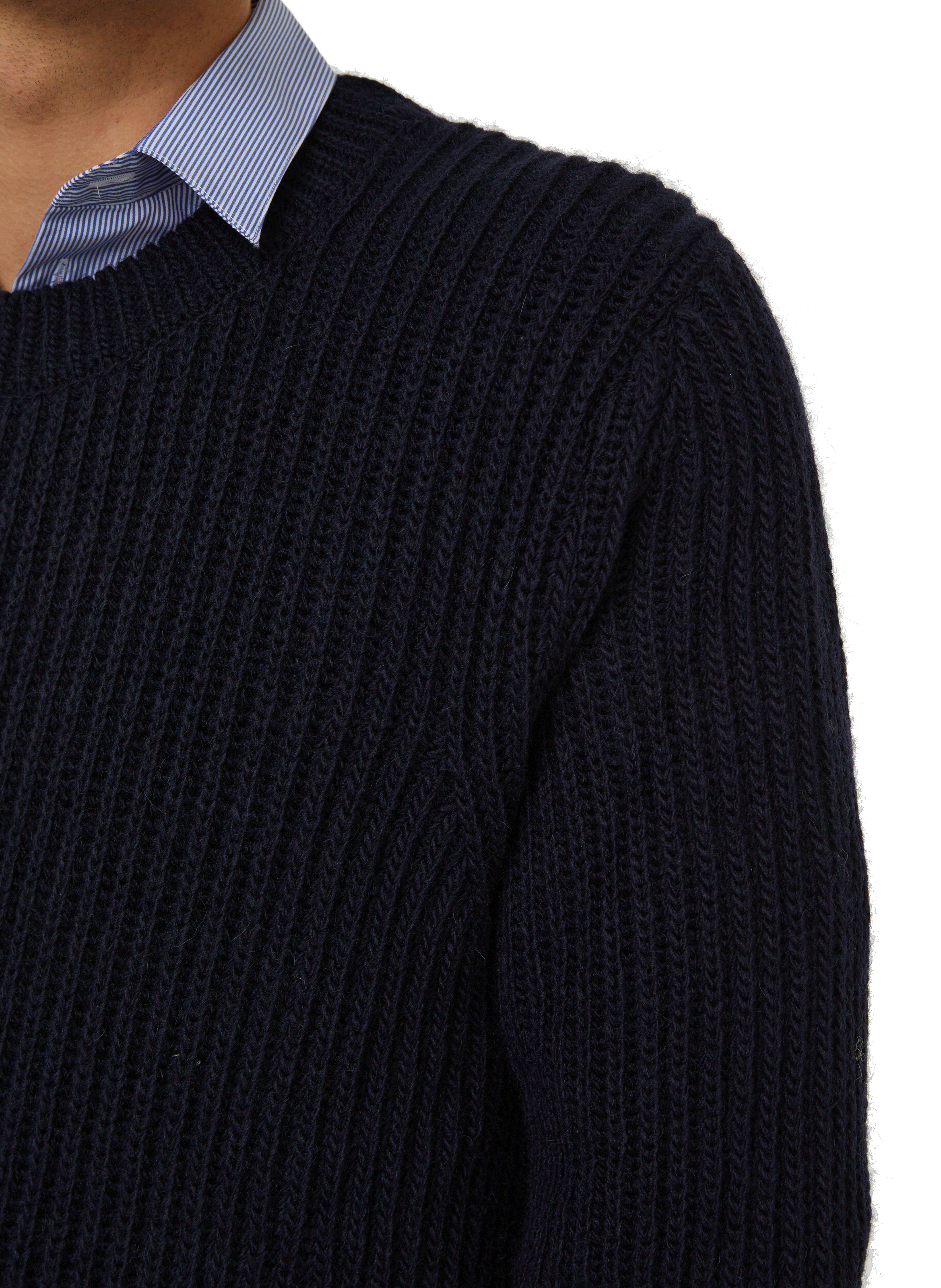 Pull en maille en laine mélangé AU PRINTEMPS PARIS Bleu