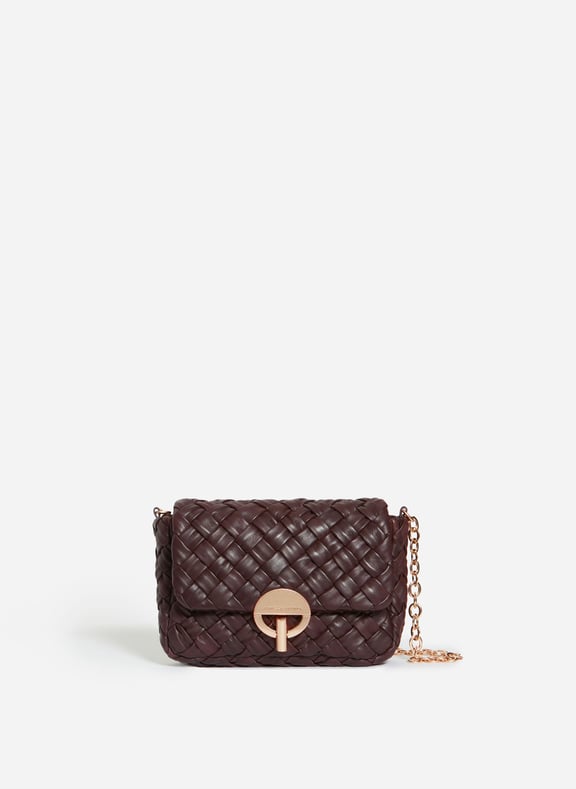 Moyen sac moon en cuir tressé Marron by VANESSA BRUNO VANESSA BRUNO Moyen sac moon en cuir tressé Marron