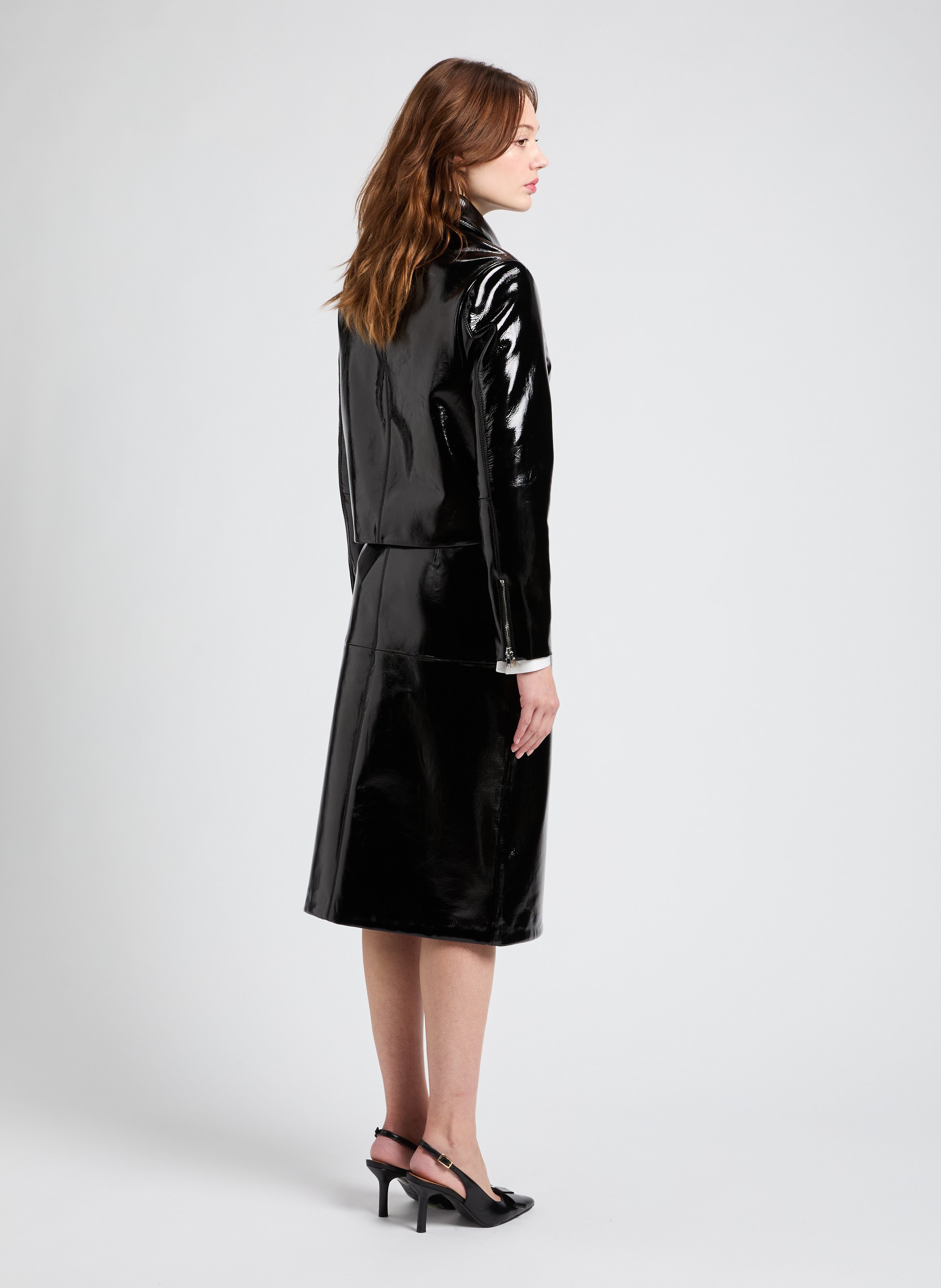 Veste VINY en cuir SAISON 1865 Noir