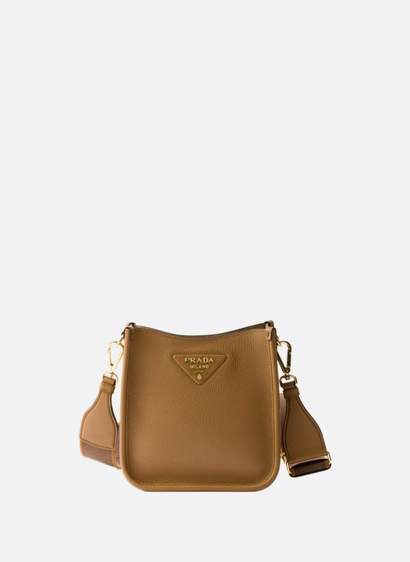 Mini sac porté épaule en cuir Marron by PRADA PRADA Mini sac porté épaule en cuir Marron