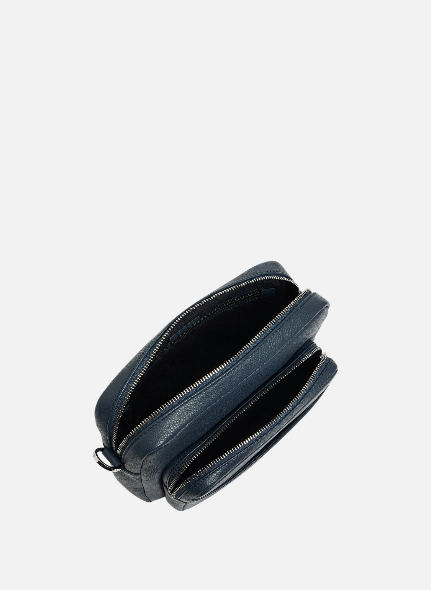 Petit sac bandoulière marceau en cuir grainé LE TANNEUR Bleu
