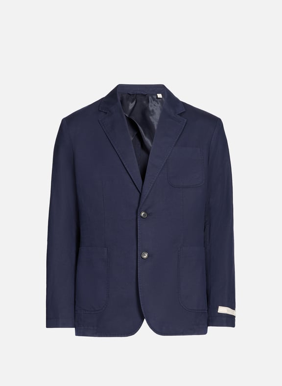 Slim fit cotton and linen suit jacket Blue by GANT GANT Slim fit cotton and linen suit jacket Blue