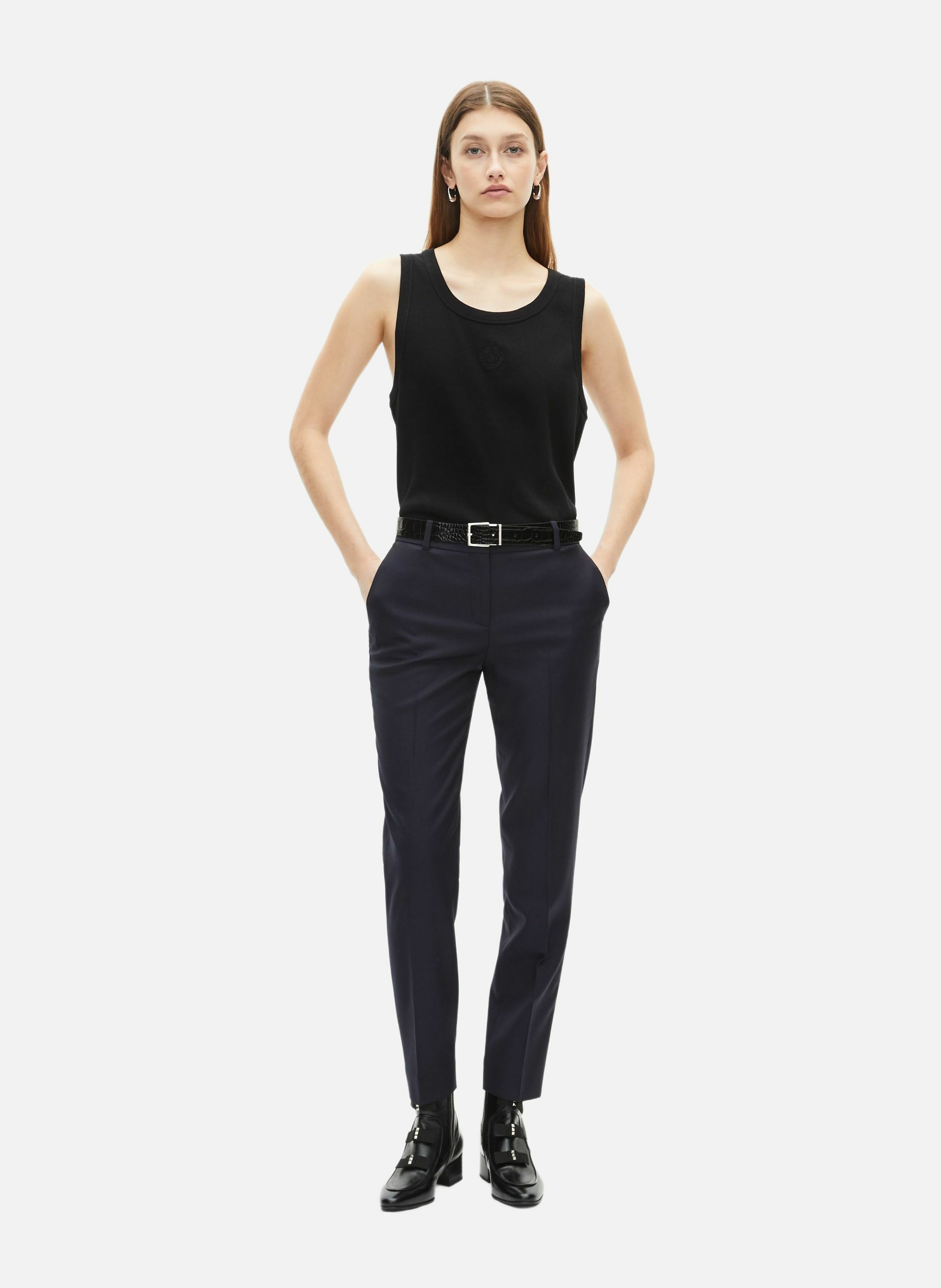 Pantalon tailleur en laine coupe ajustée THE KOOPLES Bleu