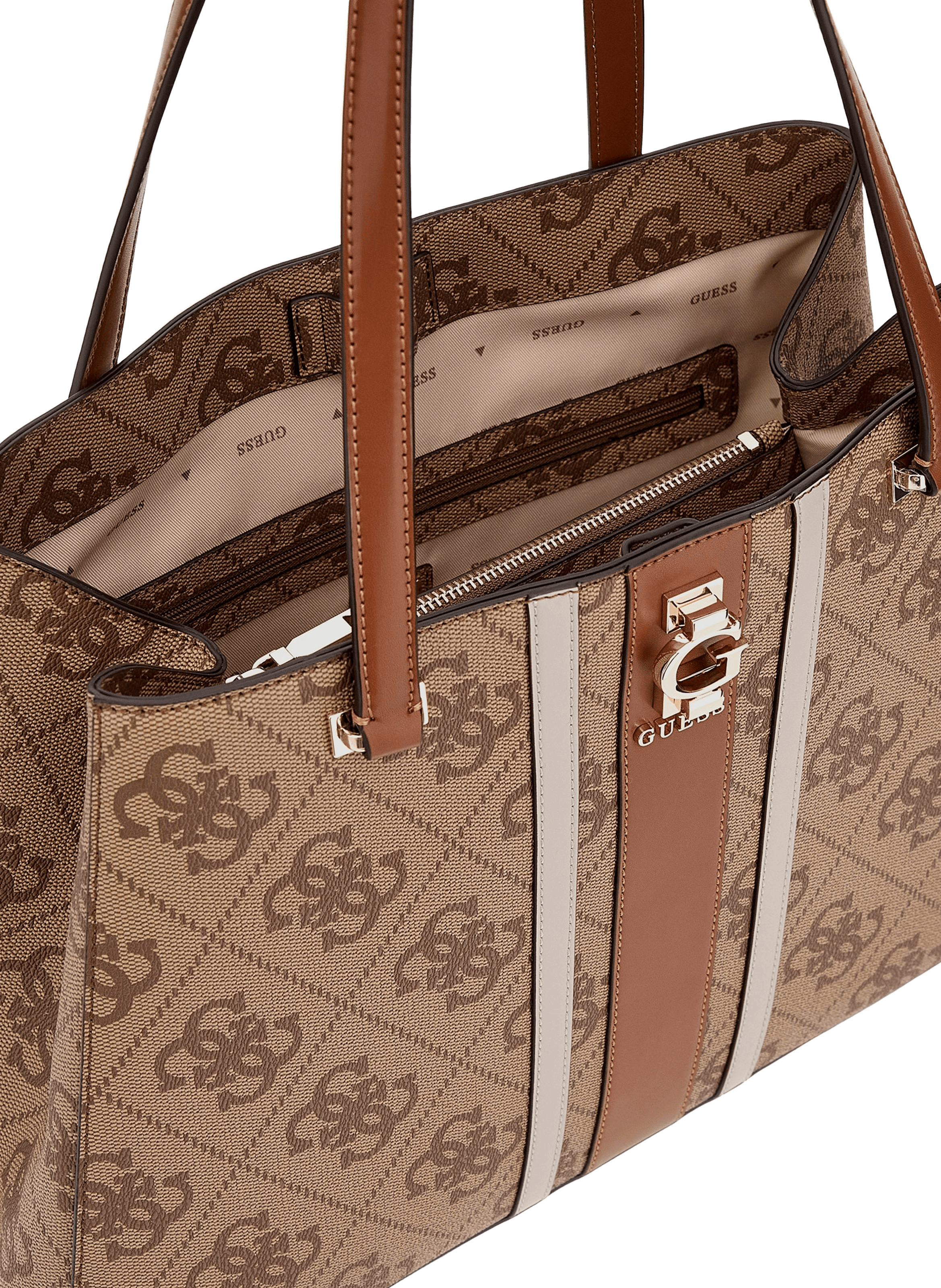 Logo shoulder bag GUESS Brown