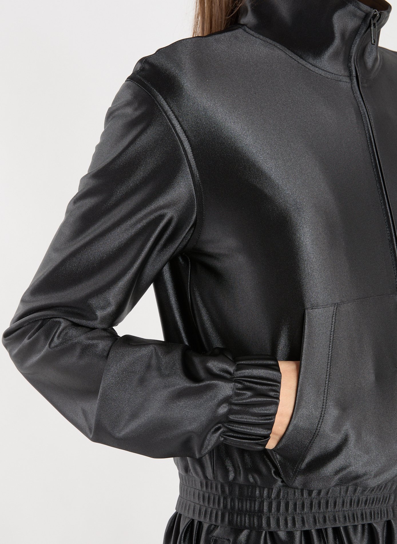 Veste courte satinée  ALEXANDER WANG Noir