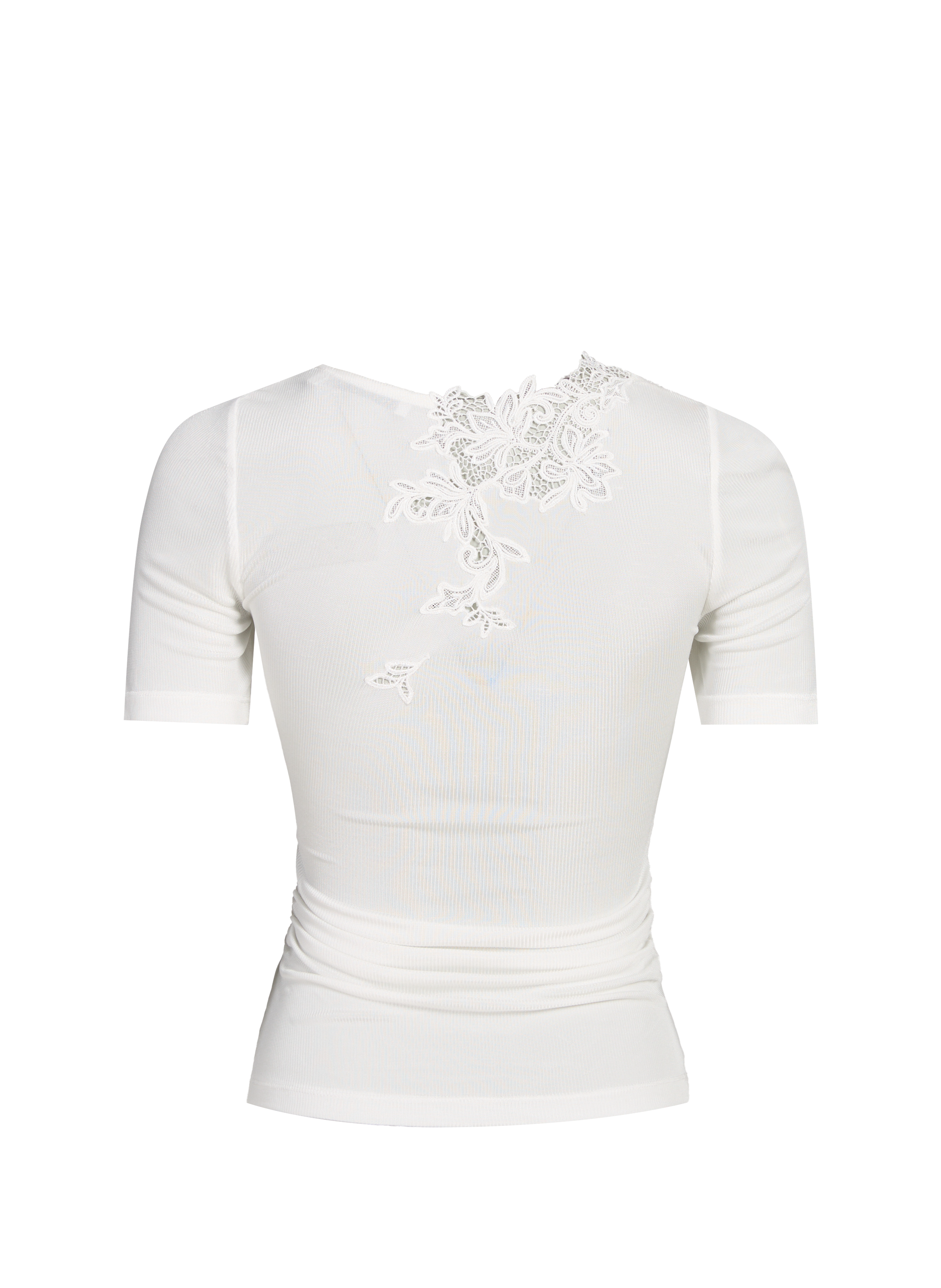 T-shirt à dentelle CHRISTOPHER ESBER Blanc