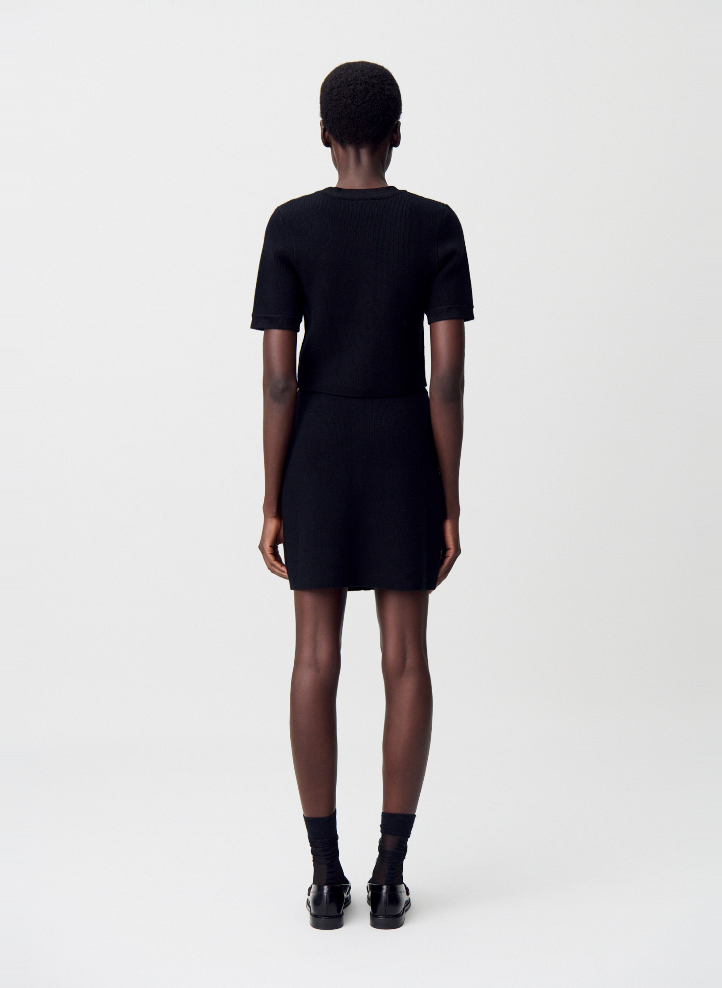 Cardigan boutonné en velours côtelé mano CLAUDIE PIERLOT Noir