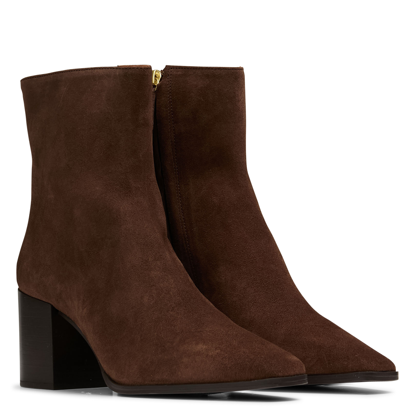 Bottines à talons en cuir n°670 RIVECOUR Marron