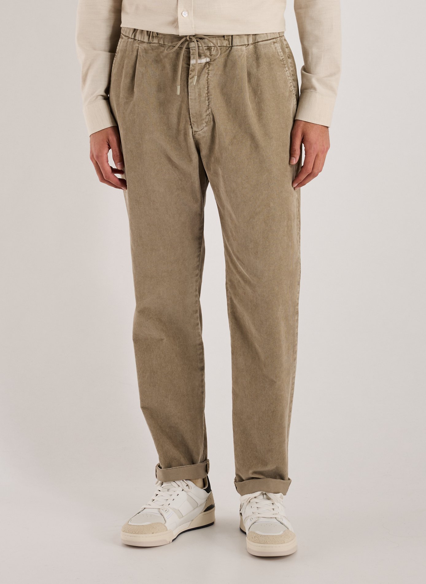 CLOSED Pantalon Vigo en velours côtelé de coton Gris