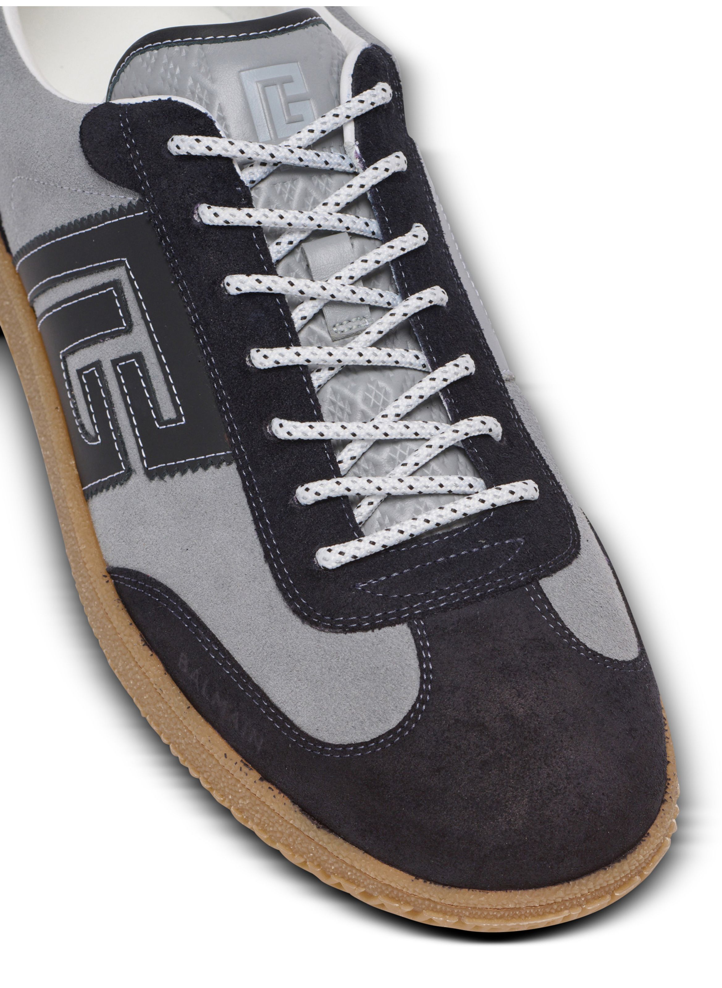 Baskets balmain swan en daim BALMAIN Gris