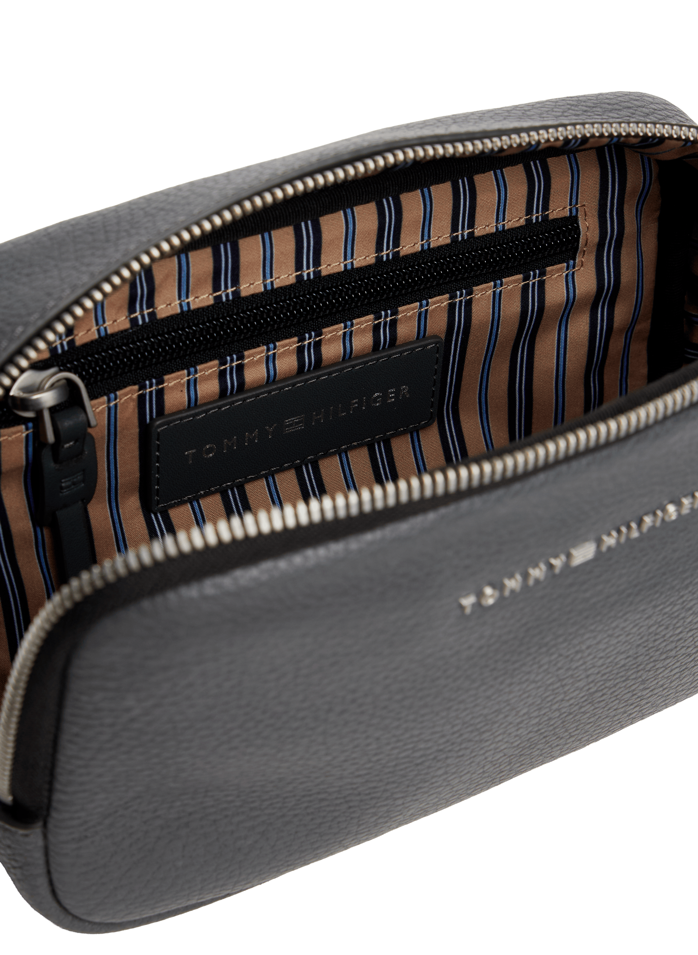 Grained faux leather camera bag TOMMY HILFIGER Grey