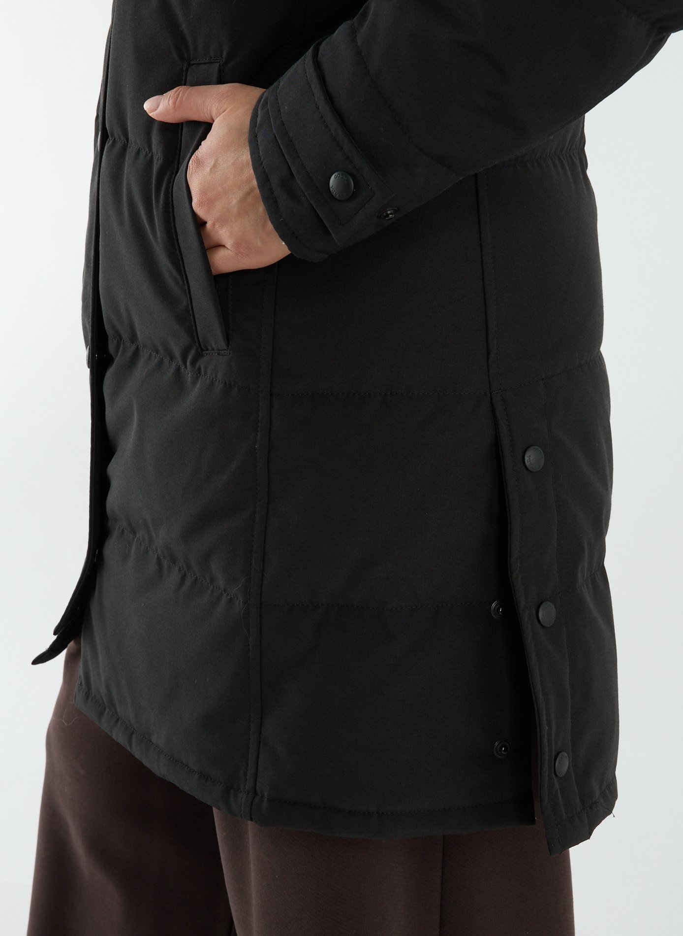 Doudoune mi-longue à capuche CANADA GOOSE Gris