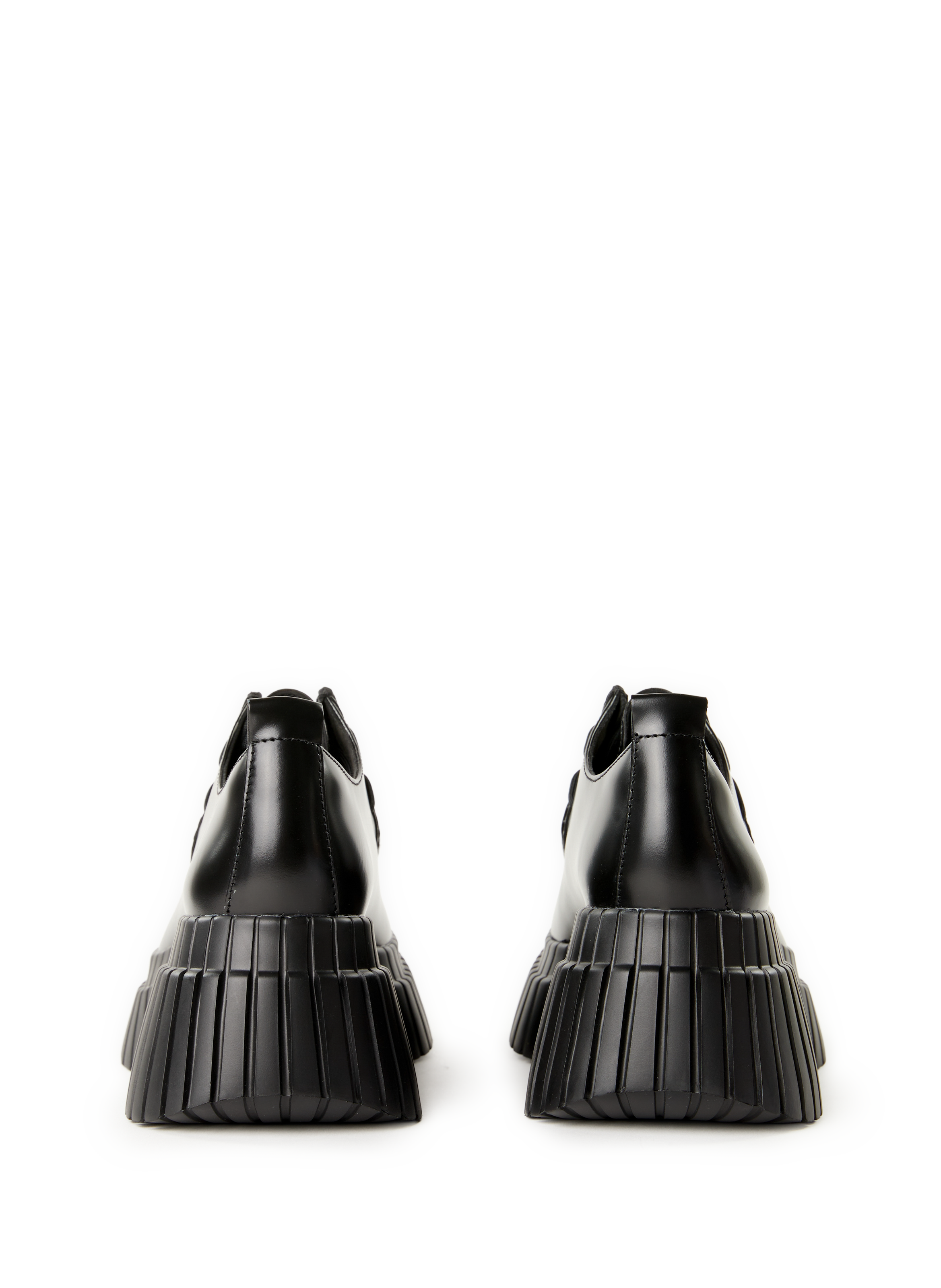 Leather wedge derbies CAMPER Black