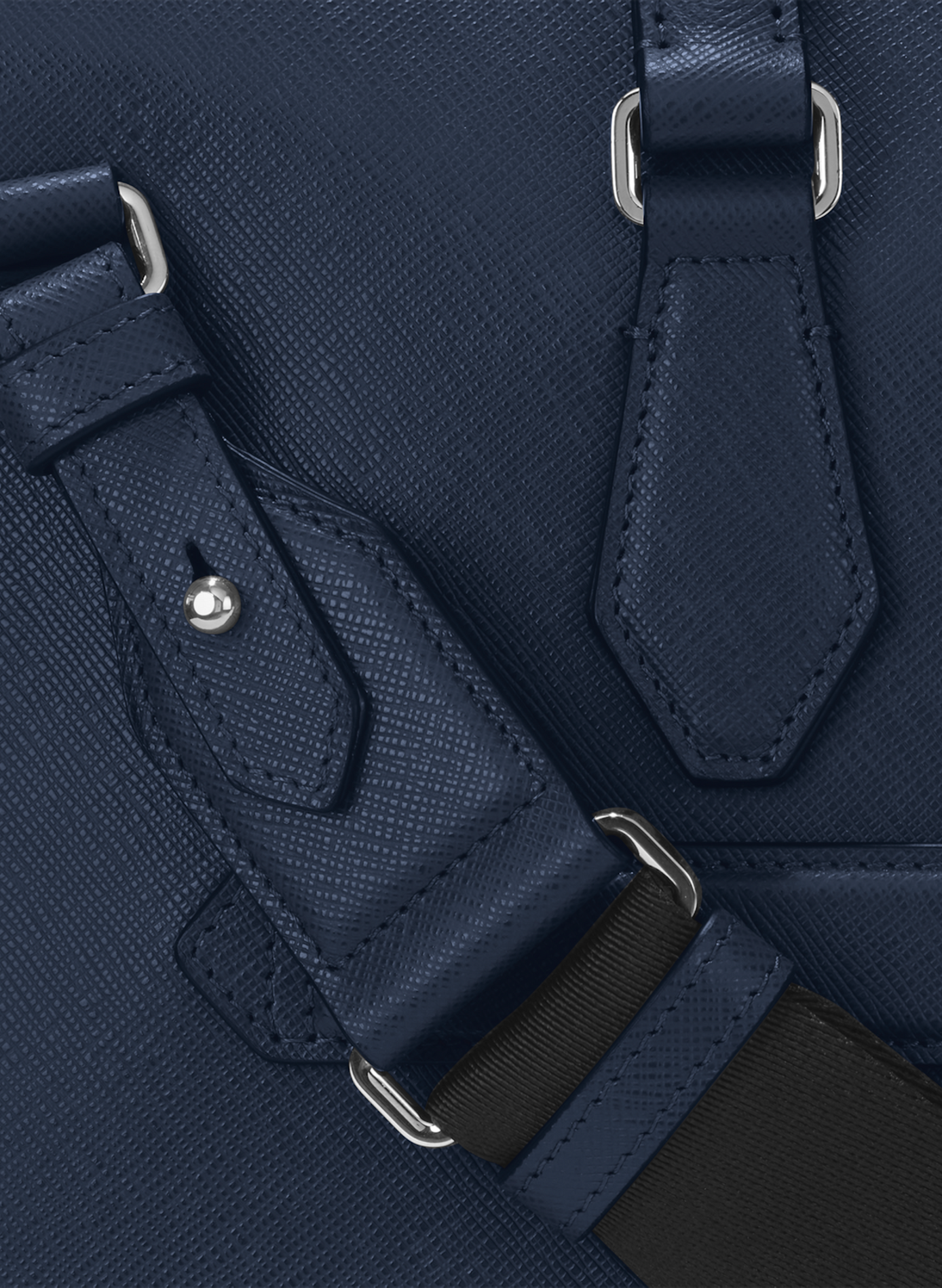 Leather document holder with shoulder strap MONTBLANC Blue