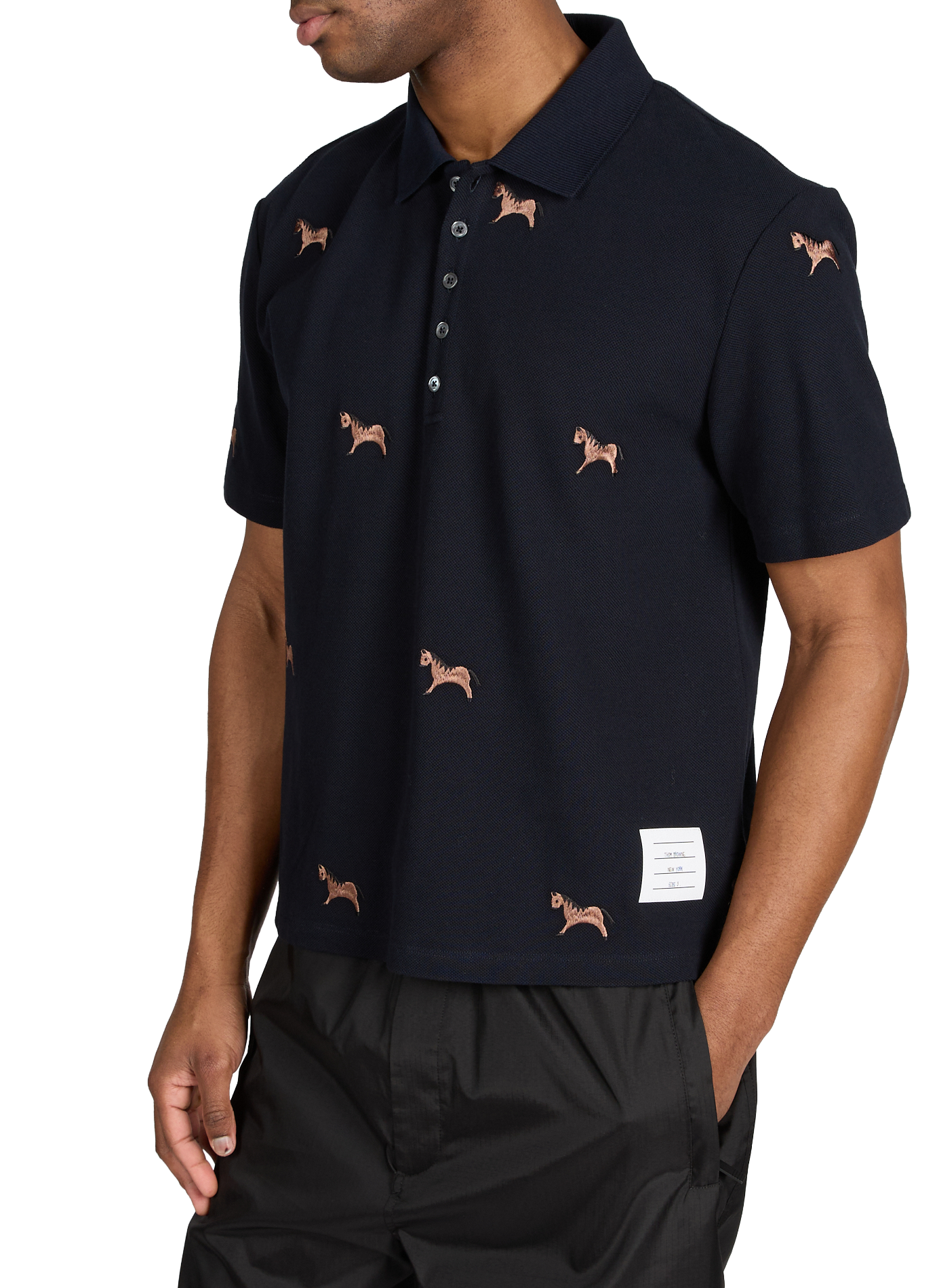  Cotton polo shirt  THOM BROWNE Blue