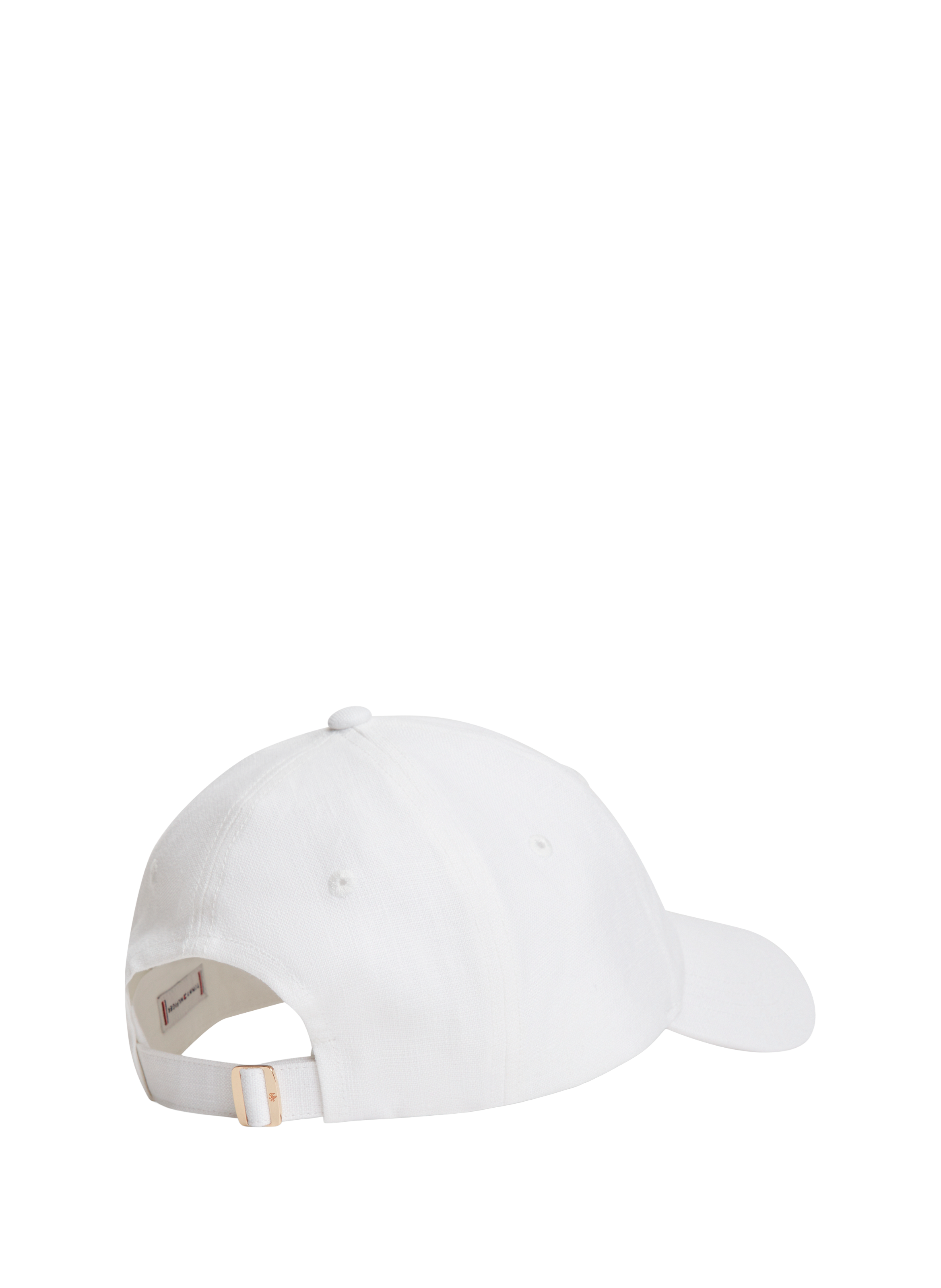 Casquette à logo doré en lin TOMMY HILFIGER Blanc