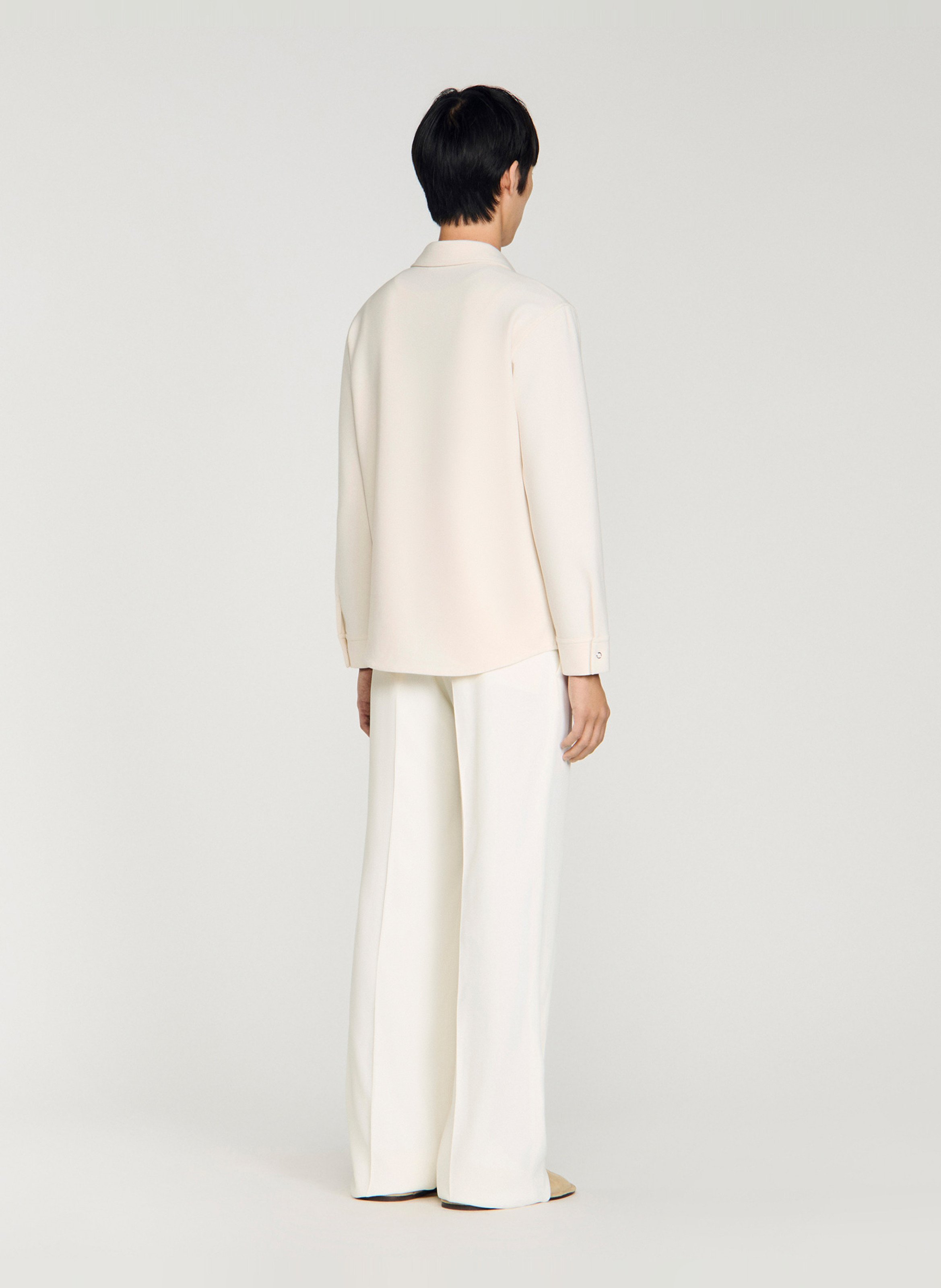 Chemise droite à col classique SANDRO Beige