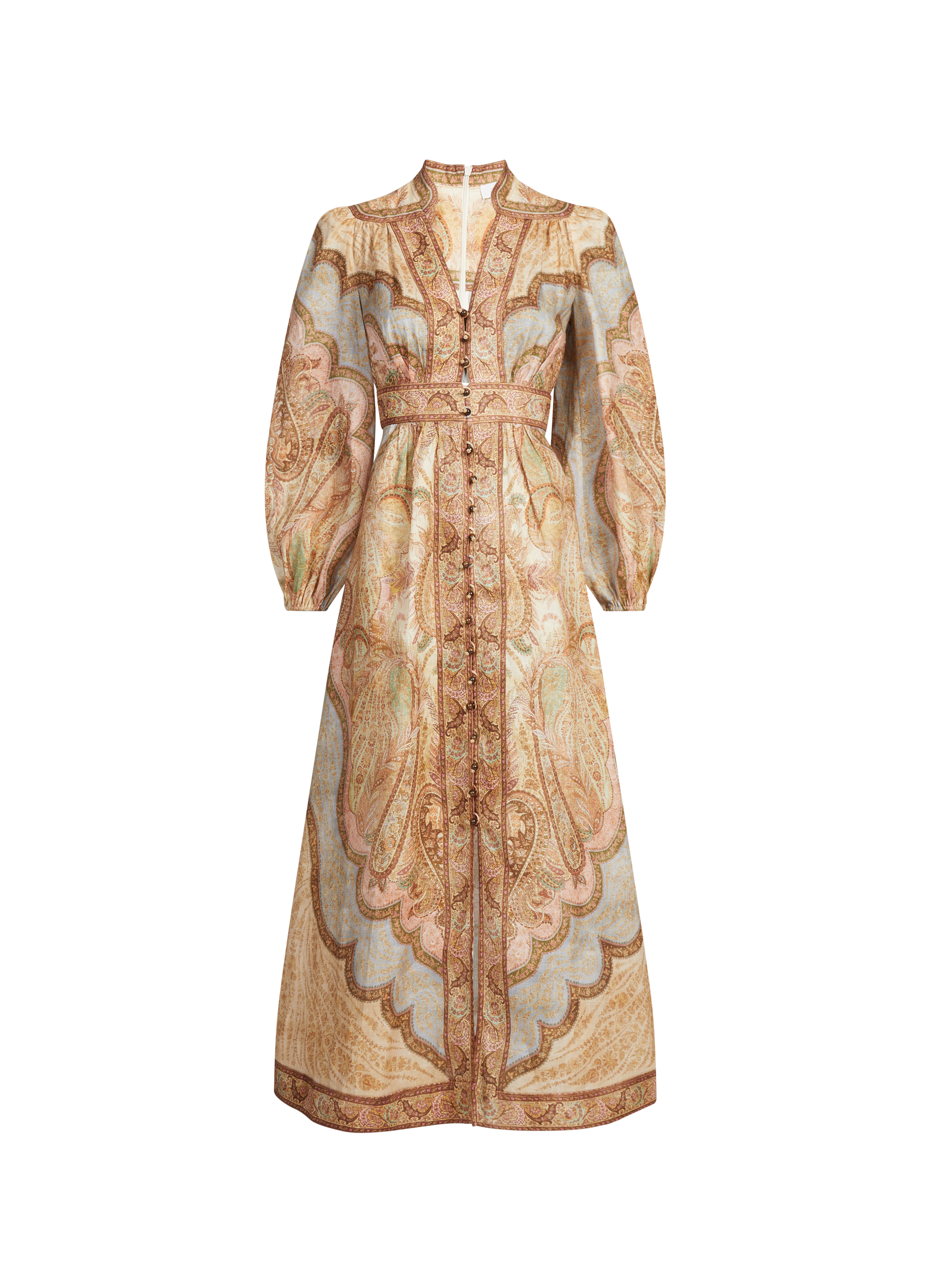 Wanderlust printed cotton V-neck midi dress ZIMMERMANN Multicolour