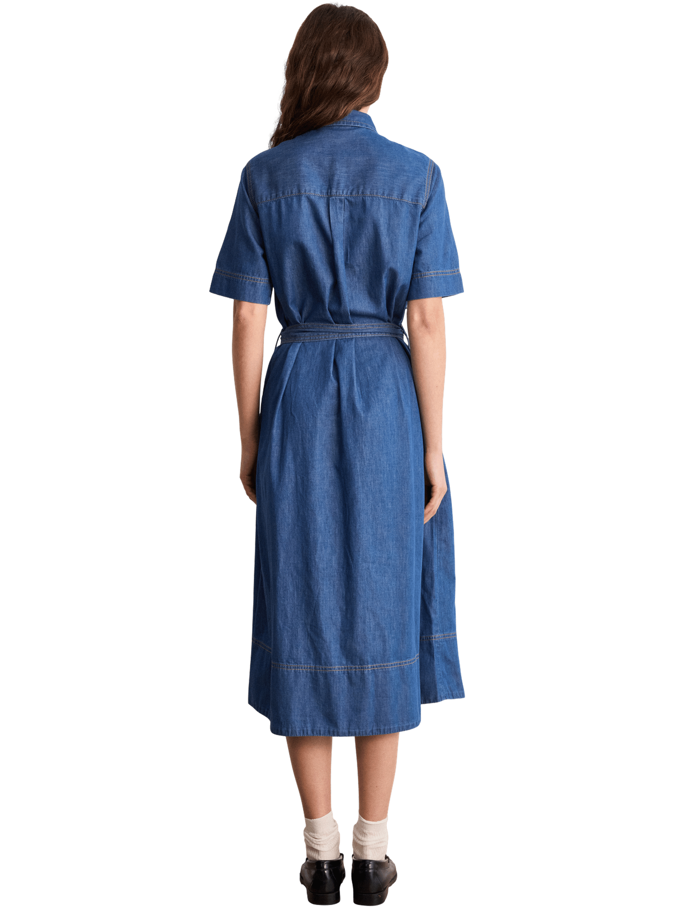 Robe chemise en denim PABLO Bleu