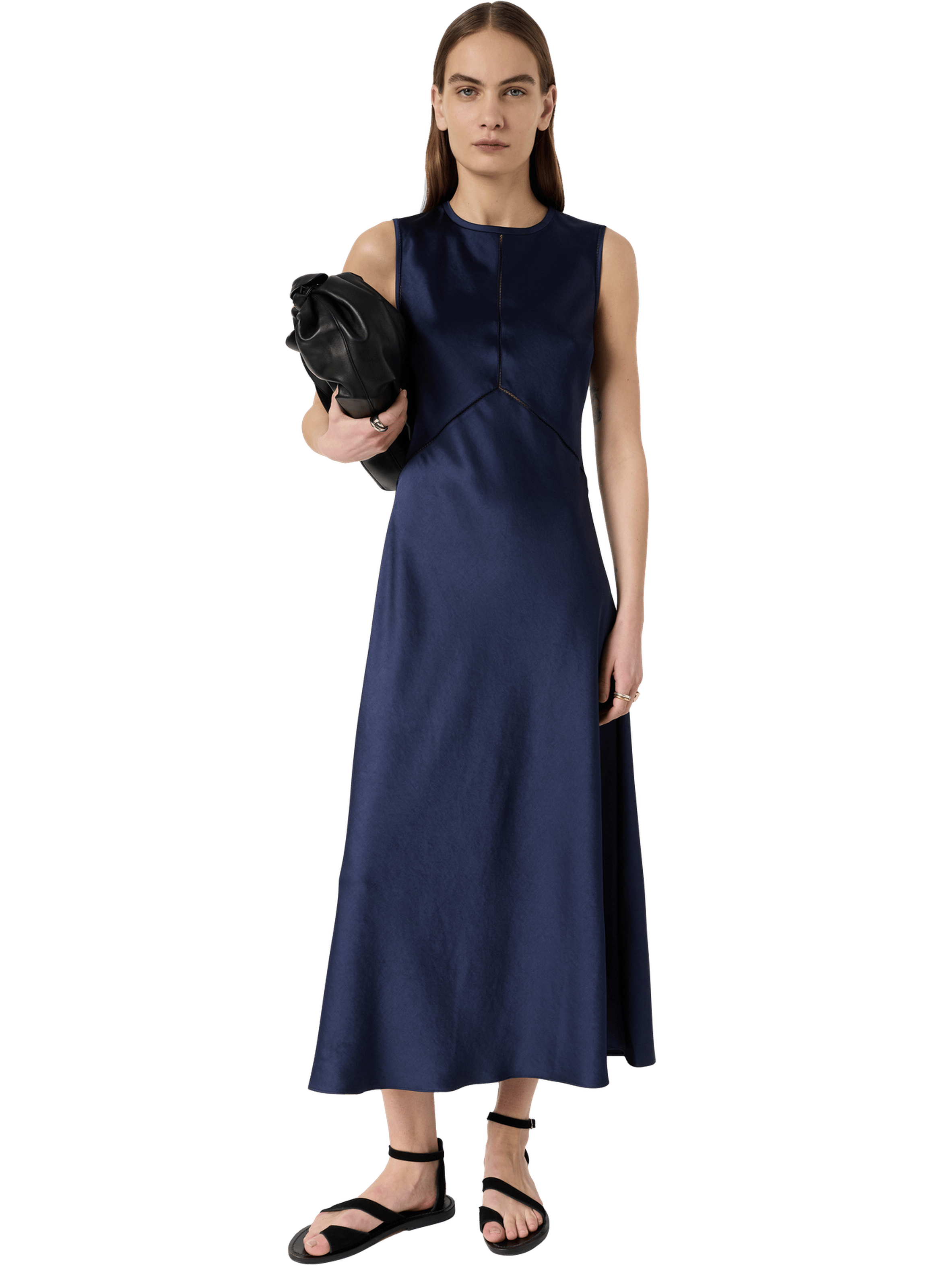 Robe longue en satin - raida GERARD DAREL Bleu