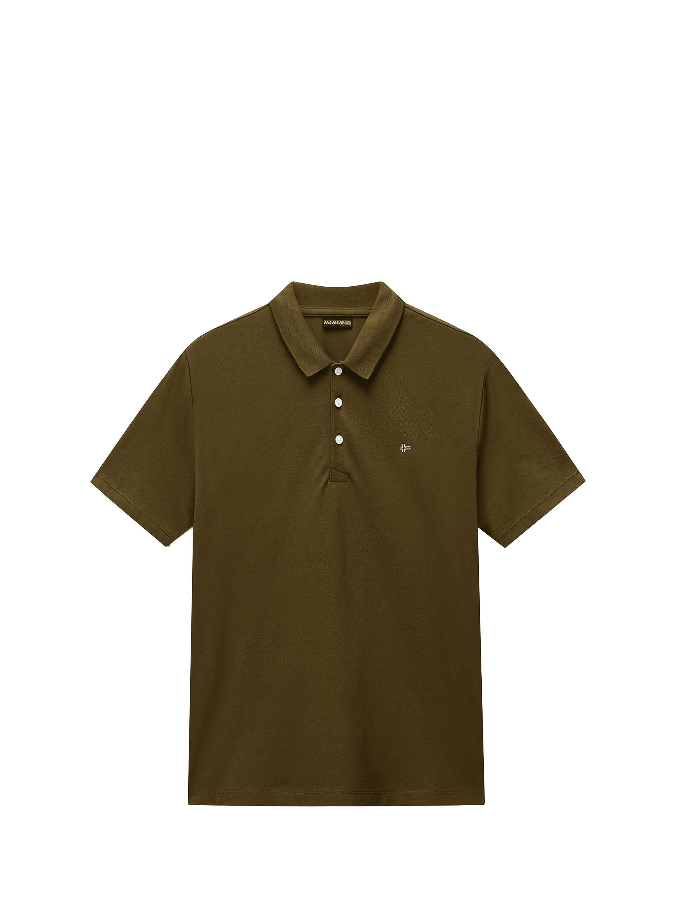 Polo droit en coton EALIS Dark olive g3a