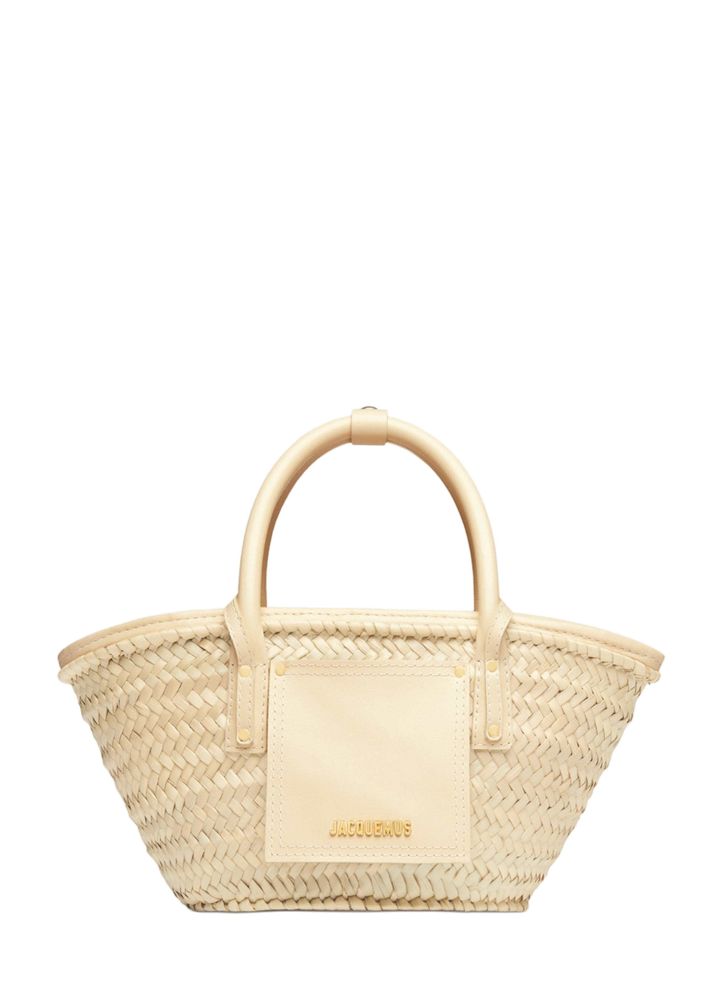 The little Soli basket in leather and palm leaf JACQUEMUS Multicolour