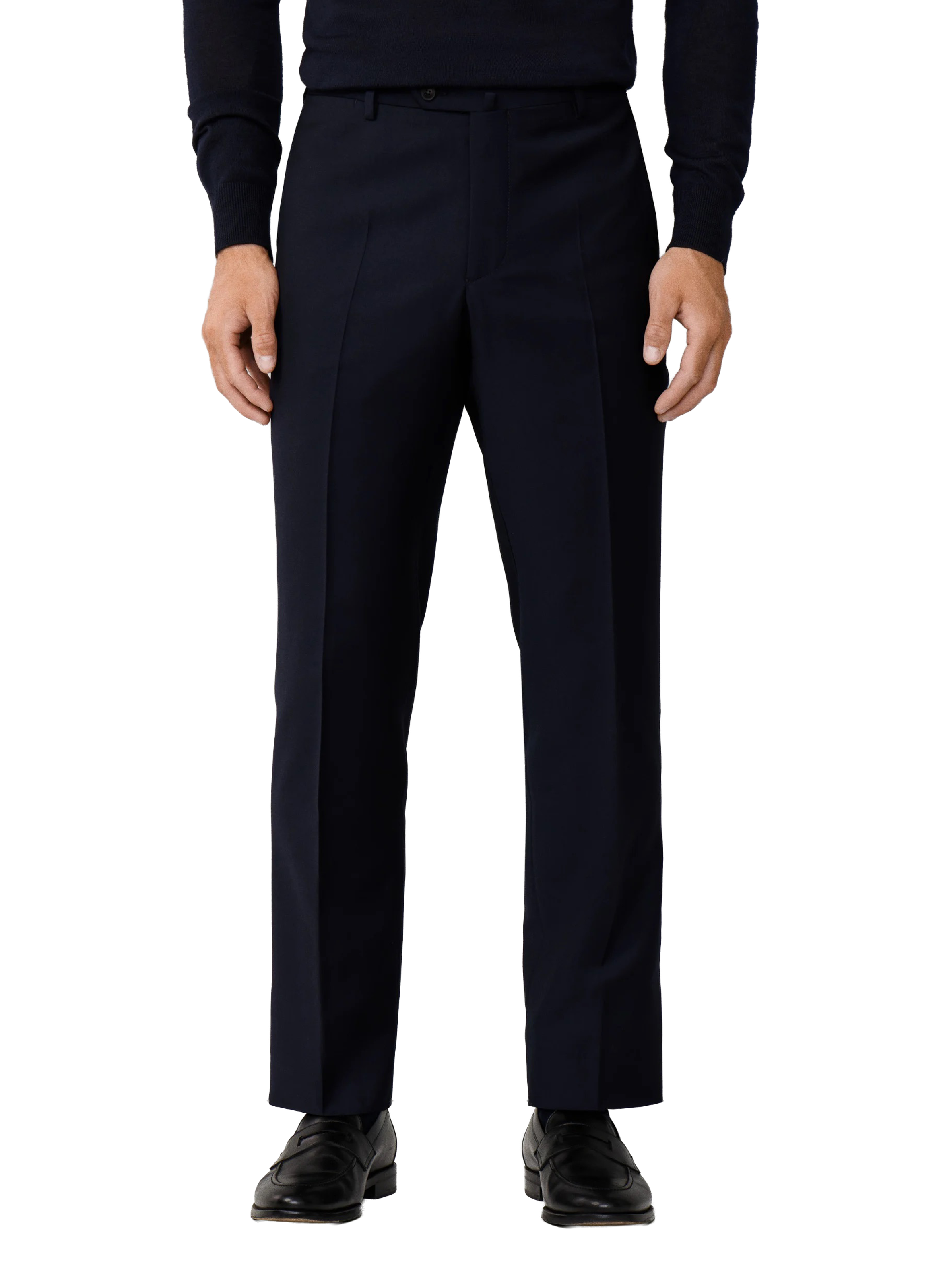 Pantalon de costume ajusté en laine HACKETT Bleu