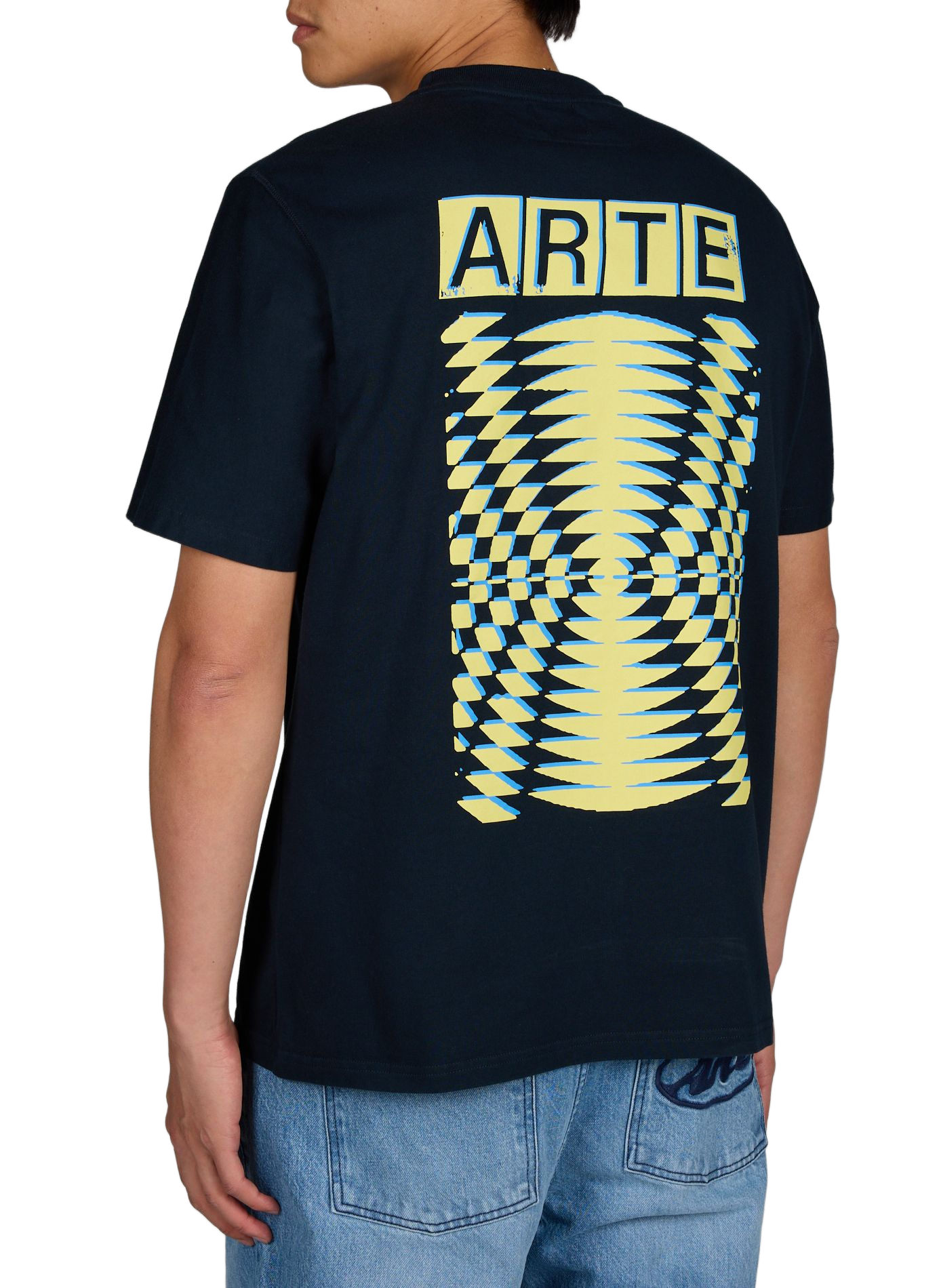 T-shirt imprimé dos  en coton ARTE ANTWERP Bleu